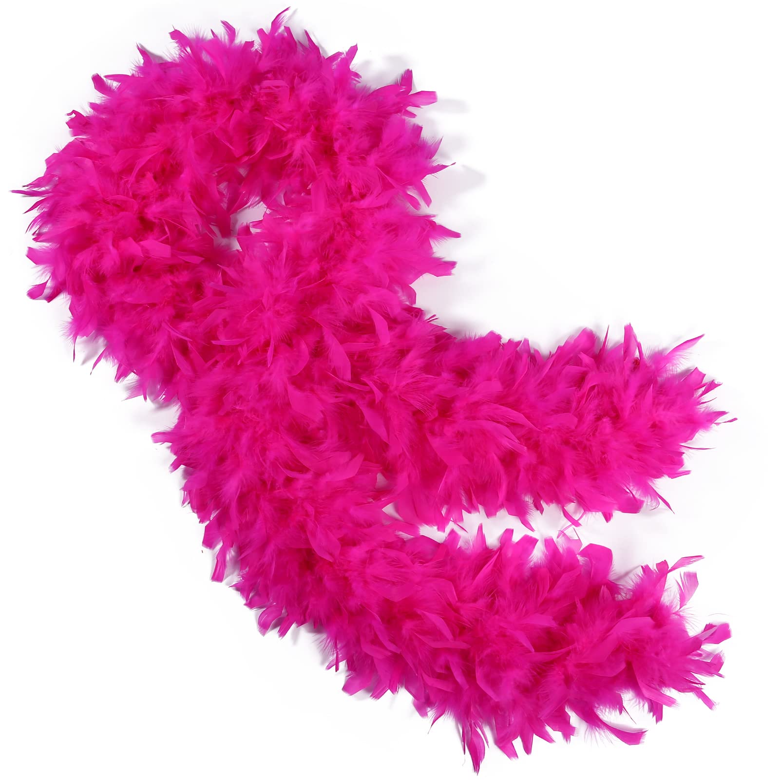 THARAHT Hot pink Chandelle Turkey Feather Boa 2 Yards 60g for DIY Craft  Home Dancing Wedding Party Halloween Costume Decoration Feather Boa 60g Hot  Pink