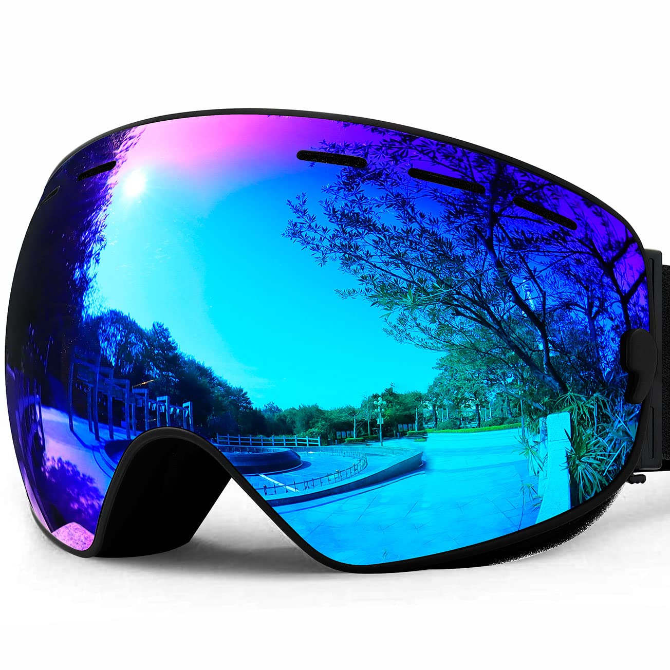 SPOSUNE Ski Goggles Over Glasses - Snow/Snowboard Goggle for Men, Women &  Youth - UV400 Anti-Fog