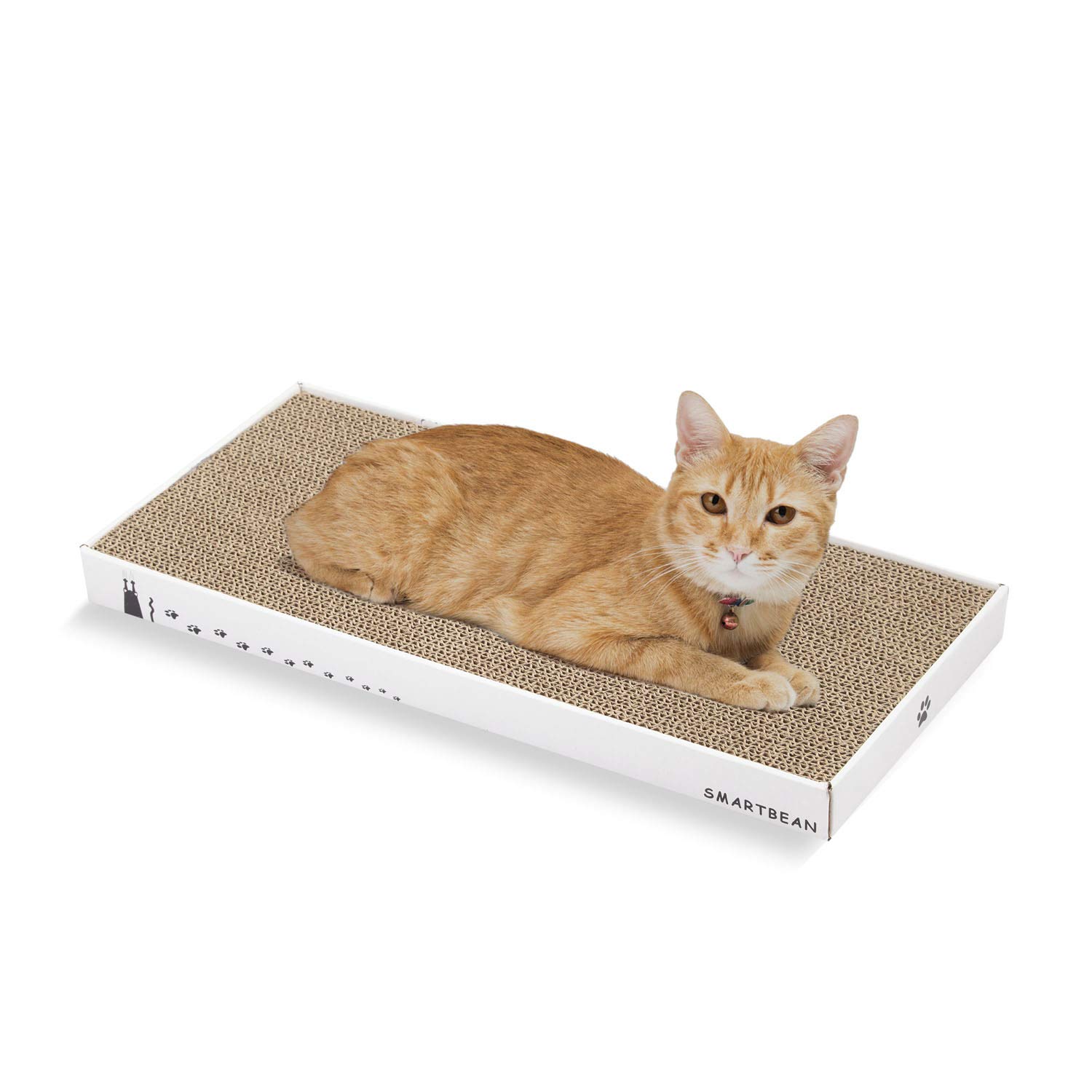 Cardboard Scratcher Pad Scratching Post:Smartbean Cat Scratch Pad,Cat  Scratching Post with Durable&High Density Cardboard, Indoor Toy for Cat,  Double-Sided Design for Double Life Scratch Pad - 1 pc