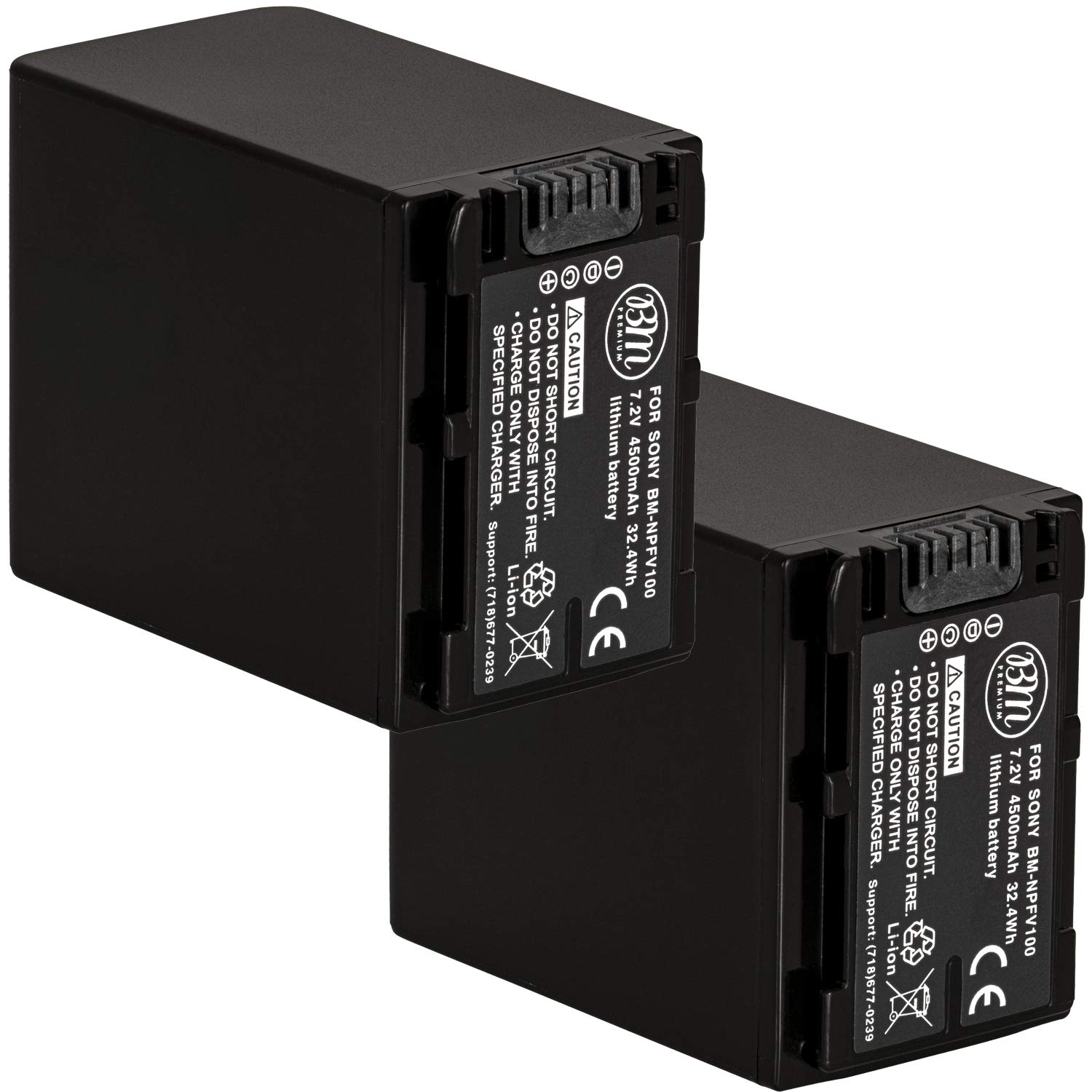 BM 2-Pack of NP-FV100 Batteries for Sony FDR-AX53 HDR-CX455 HDR