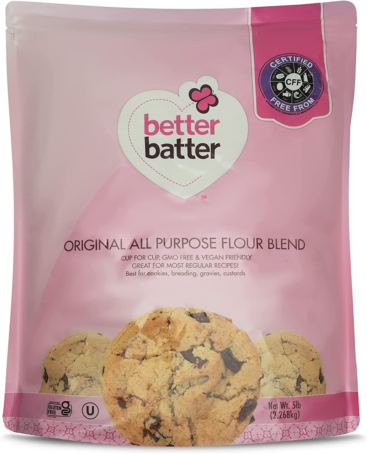 Better Batter Artisan Blend Gluten-Free Flour, A Cup for Cup Alternative to  Ordinary Flour, 5LB Pouch