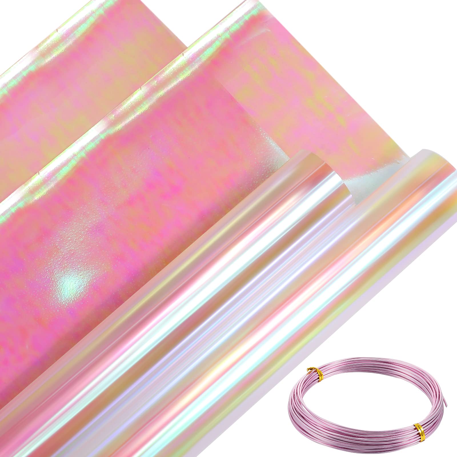 20 Pieces 59 Cm X 57 Cm Cellophane Wrap Paper Iridescent Film Gift