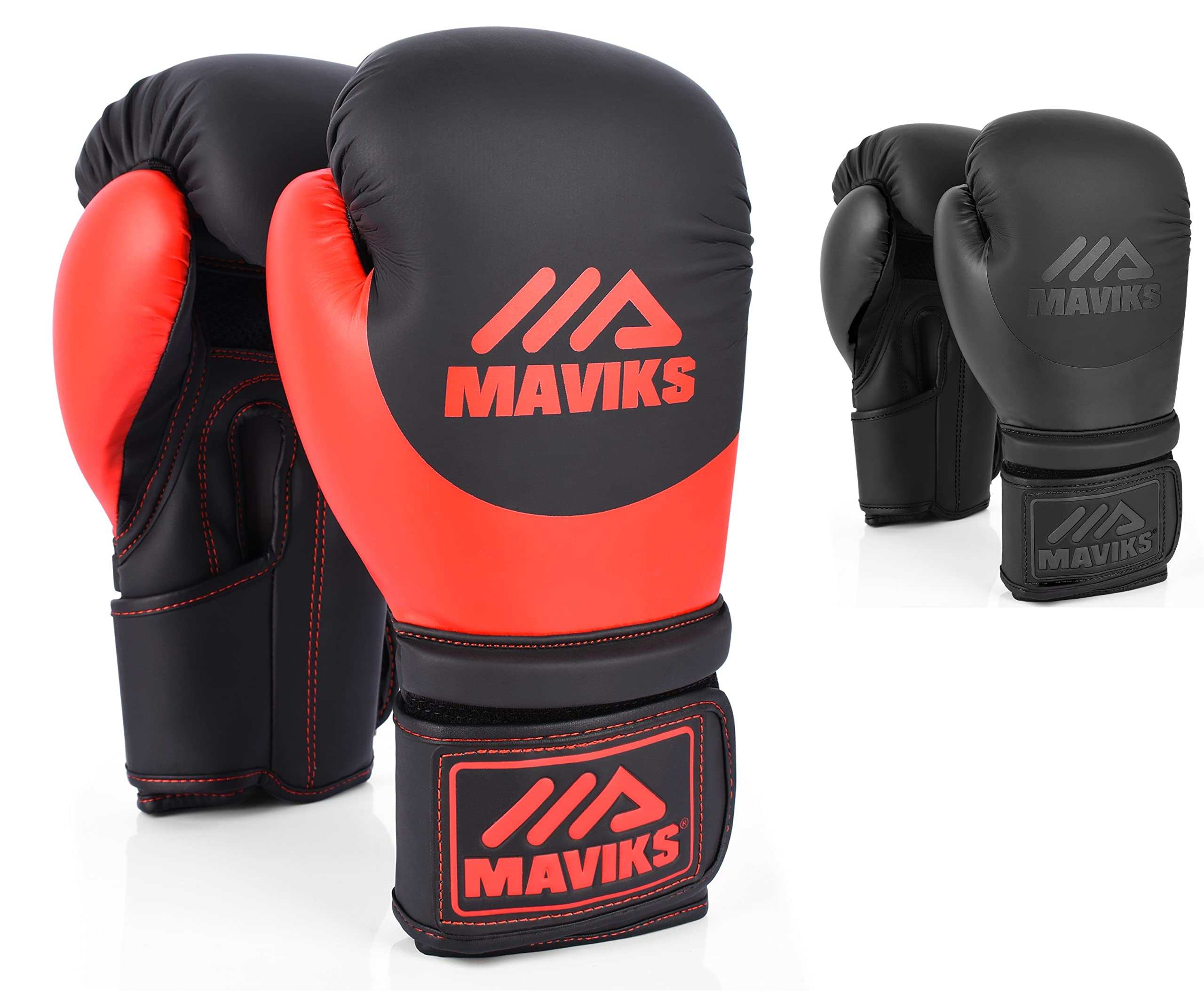 Gloves Bag Women Heavy Red and | MAVIKS oz Muay Heavy Men | Gloves Thai, Sparring, Mitts Workout Non-Toxic Gloves 16 MMA for Bag for Boxing Punching Training, Training