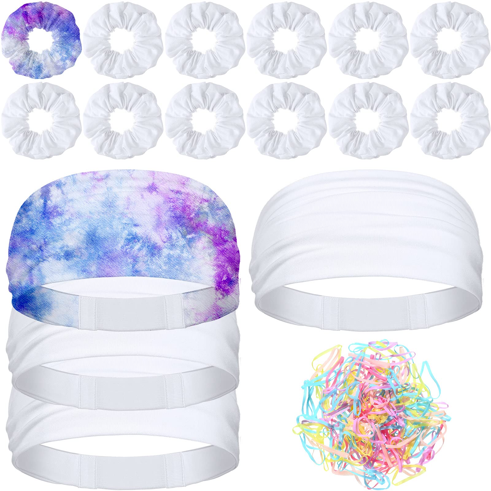 Tulip Headbands 2 Pack Tie Dye Accessory, 2 Count (Pack Of 1), White