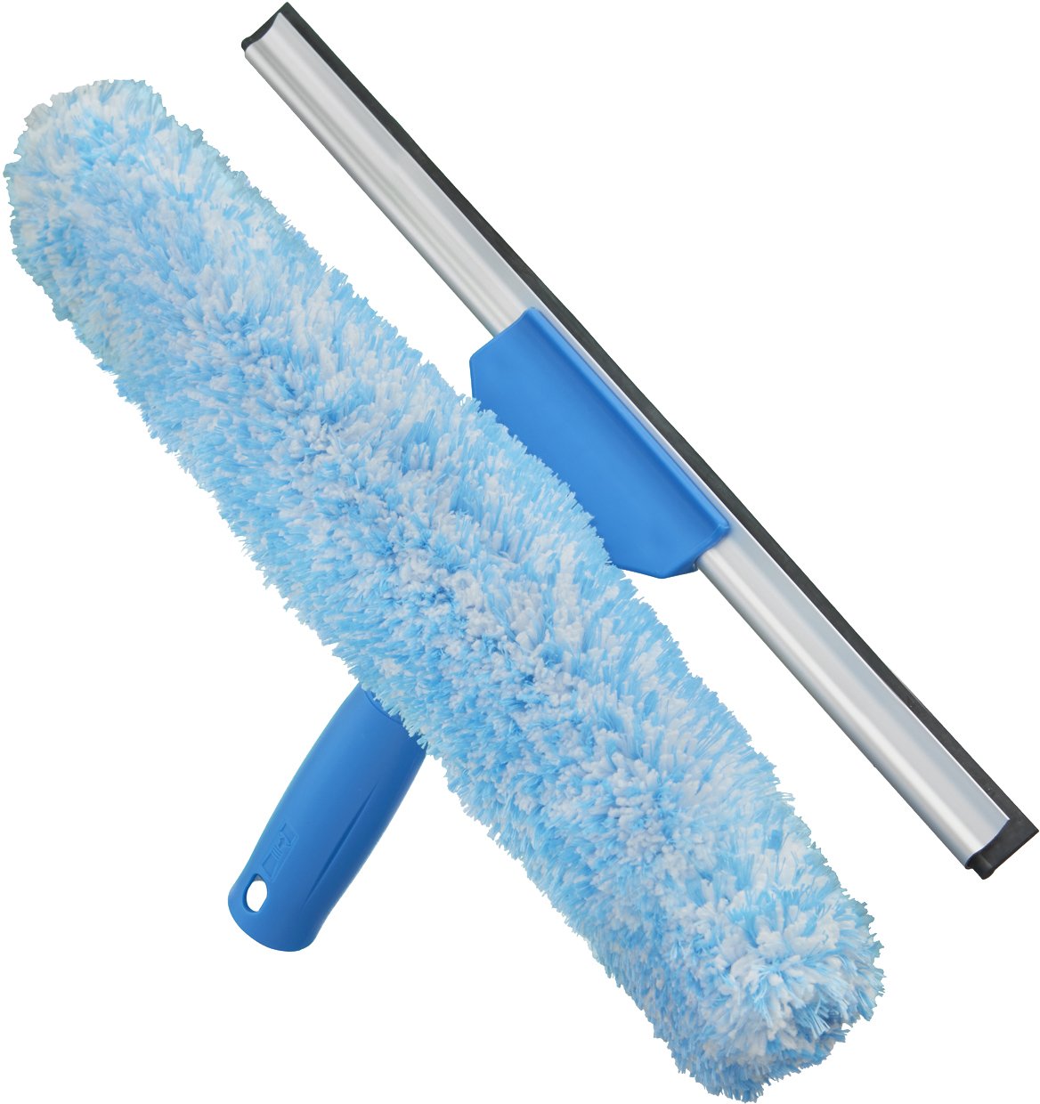 Unger Professional 14 Window Cleaning Tool: 2-in-1 Microfiber Scrubber and  Squeegee 14-inch Scrubber Cleaning Tool