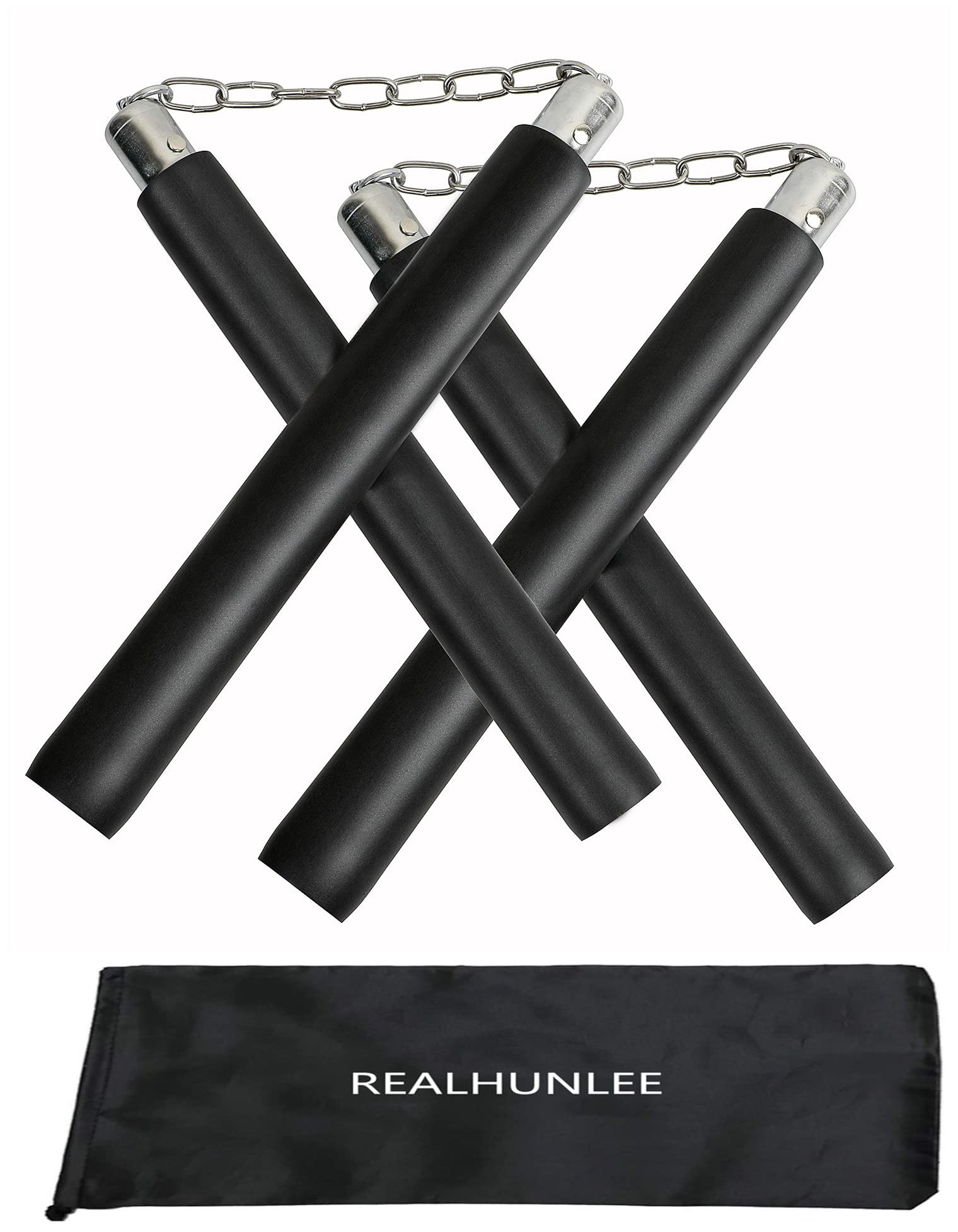 Foam Training Nunchucks - Safe Rubber Nunchakus With Steel Chain For Beginners & Kids