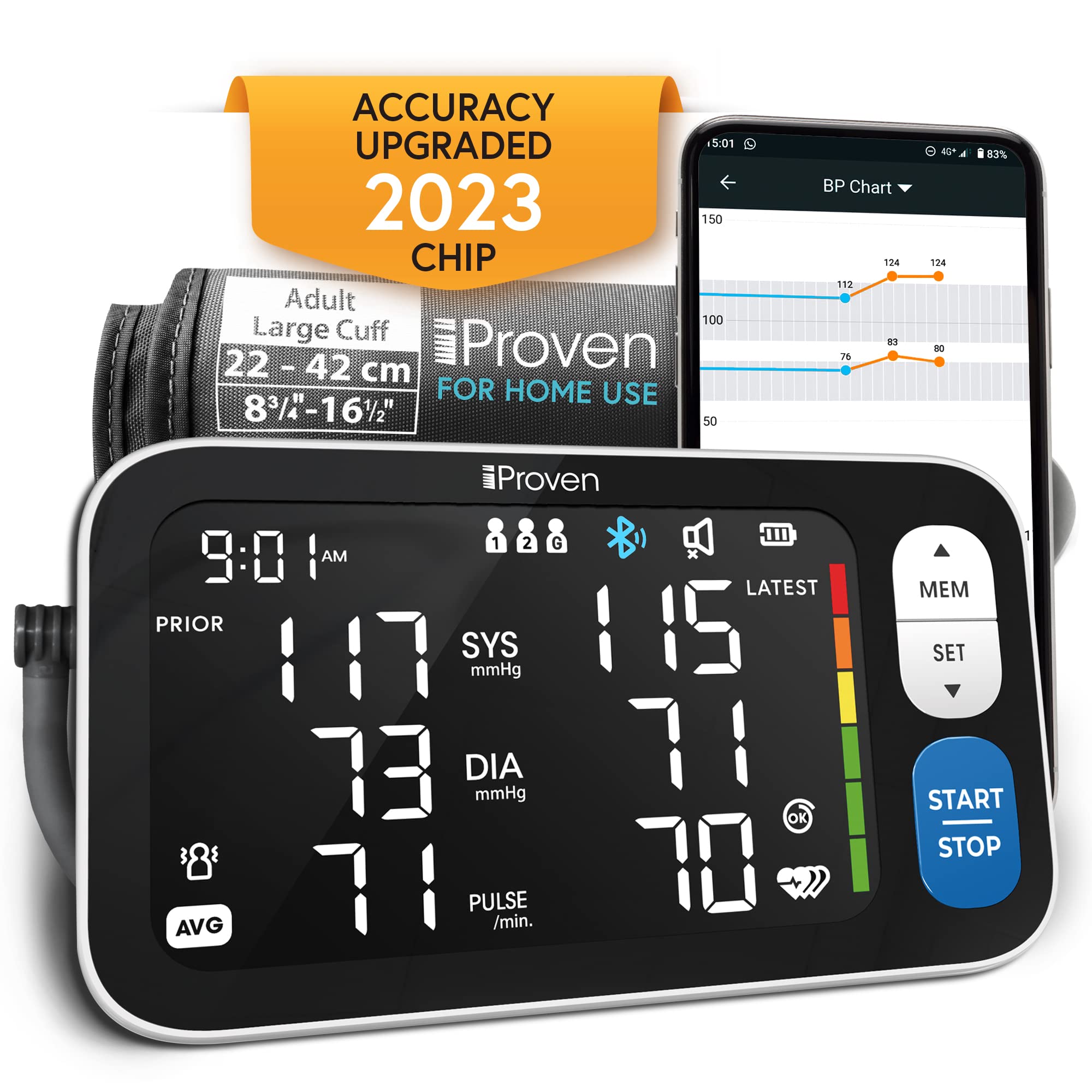 IPROVEN New 2023 Smart Upper Arm Blood Pressure Monitor - Home Use