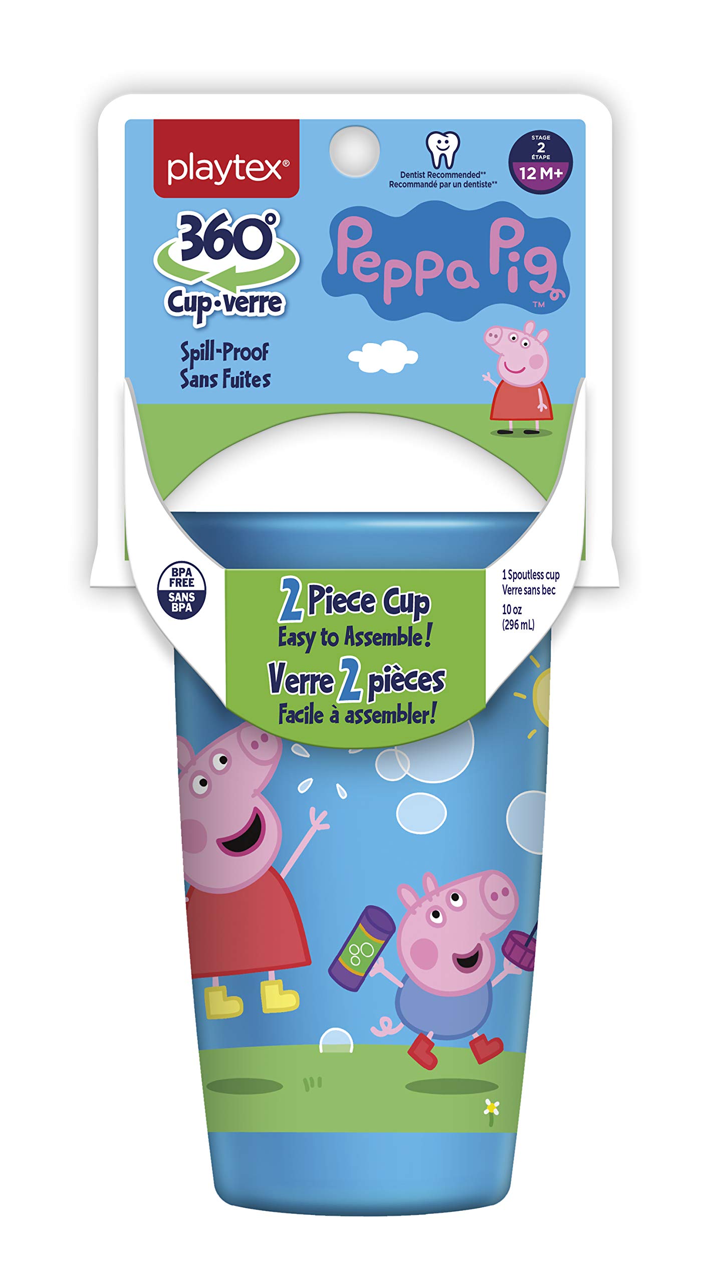 Playtex Sipsters Stage 2 360 Degree Peppa Pig Spill-Proof Leak
