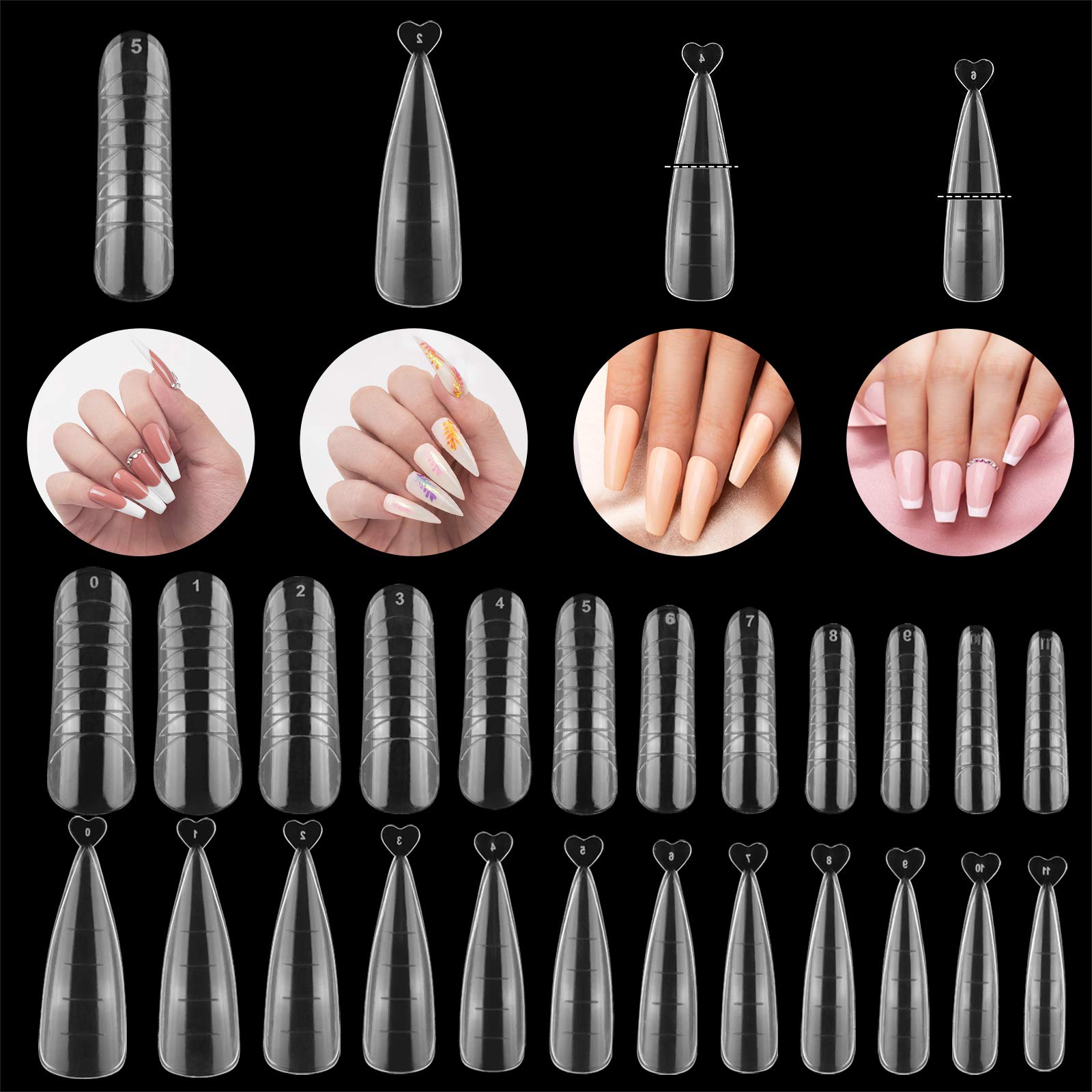 Namgznso 200 PCS Nail Forms for Acrylic Nails, Gold Horseshoe India | Ubuy