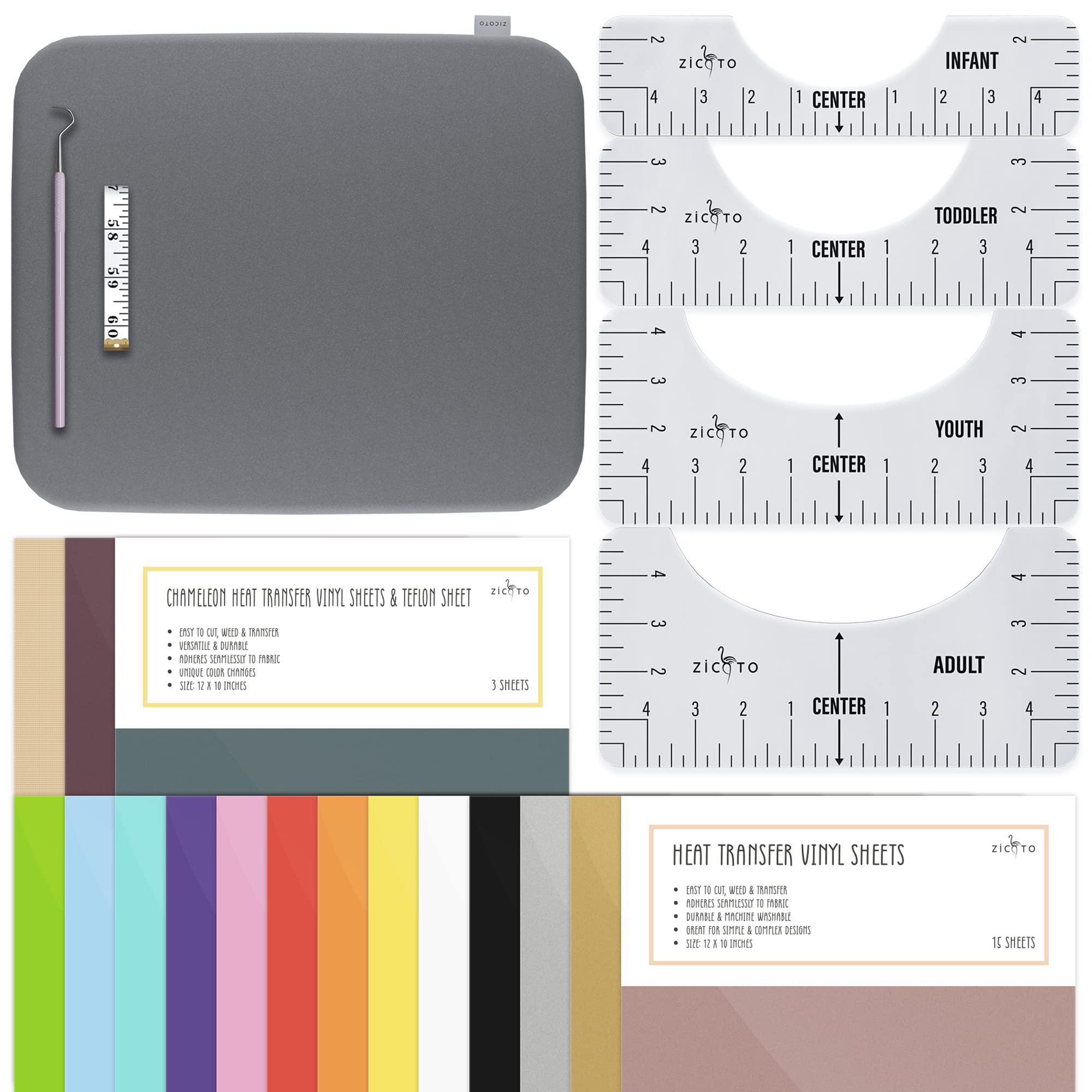 The Ultimate Heat Press Accessories Bundle for Cricut Easy Press - The  Perfect Heat Transfer Mat and Vinyl Bundle for Beginners or Skilled  Crafters - Create Amazing HTV Projects Effortlessly