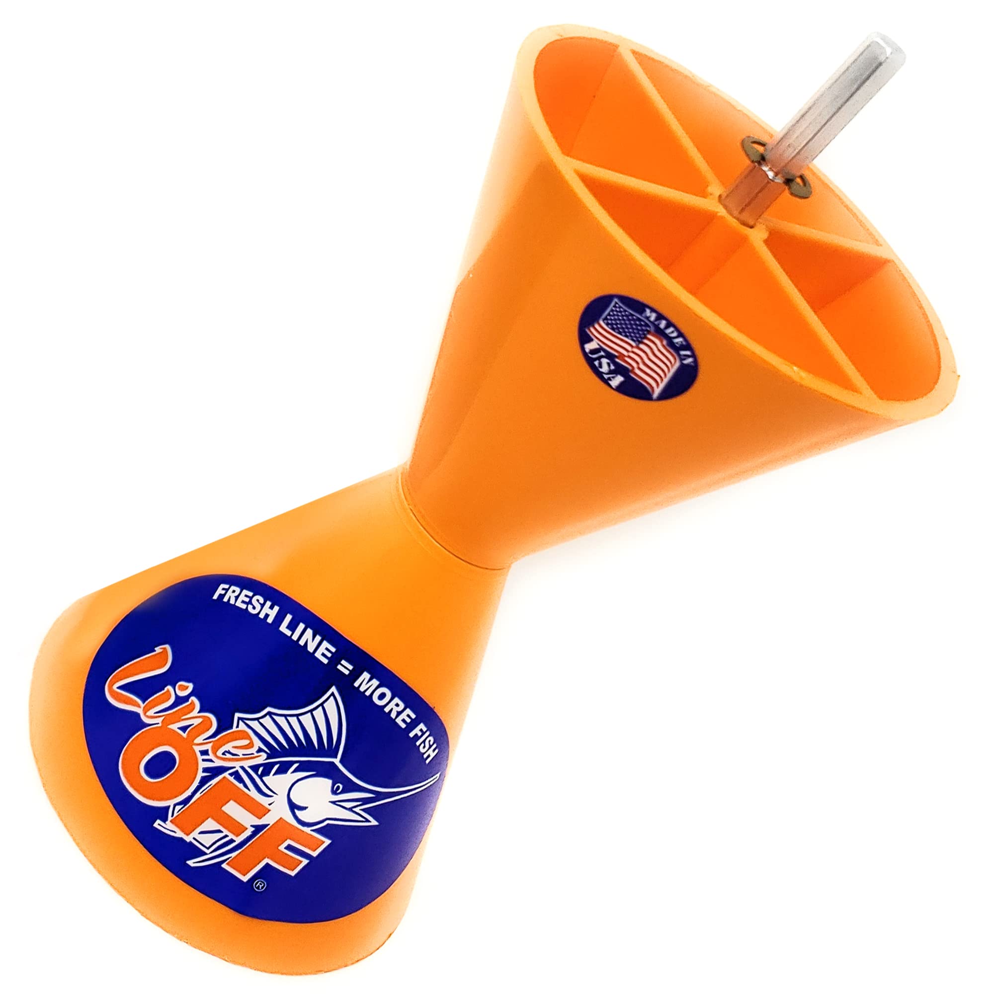 LineOFF Fishing Line Winder Spooler (Orange) - Drill Powered