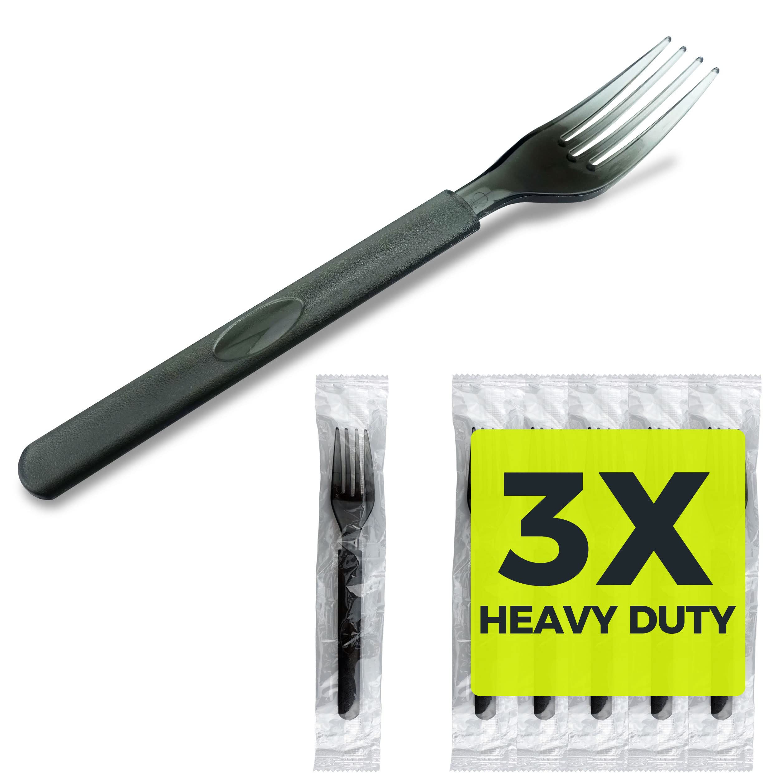 Clear Plastic Forks, 100 Count: Heavy Duty and Disposable Utensils, Great for Parties, Picnics, Office & School