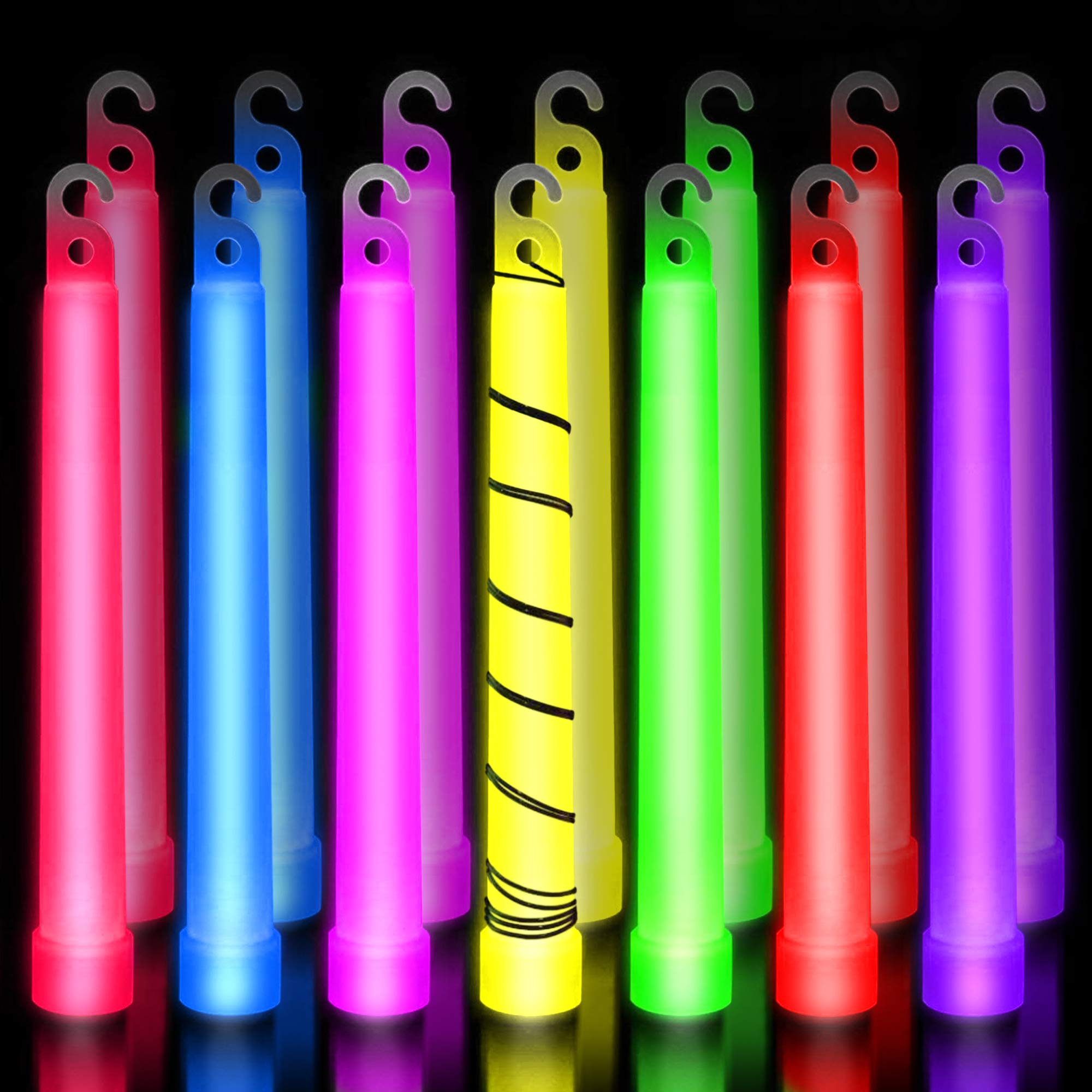 iGlow 14 Pieces Glow Party Ultra Bright Glow Sticks - Emergency Light  Sticks for Camping Accessories, Parties