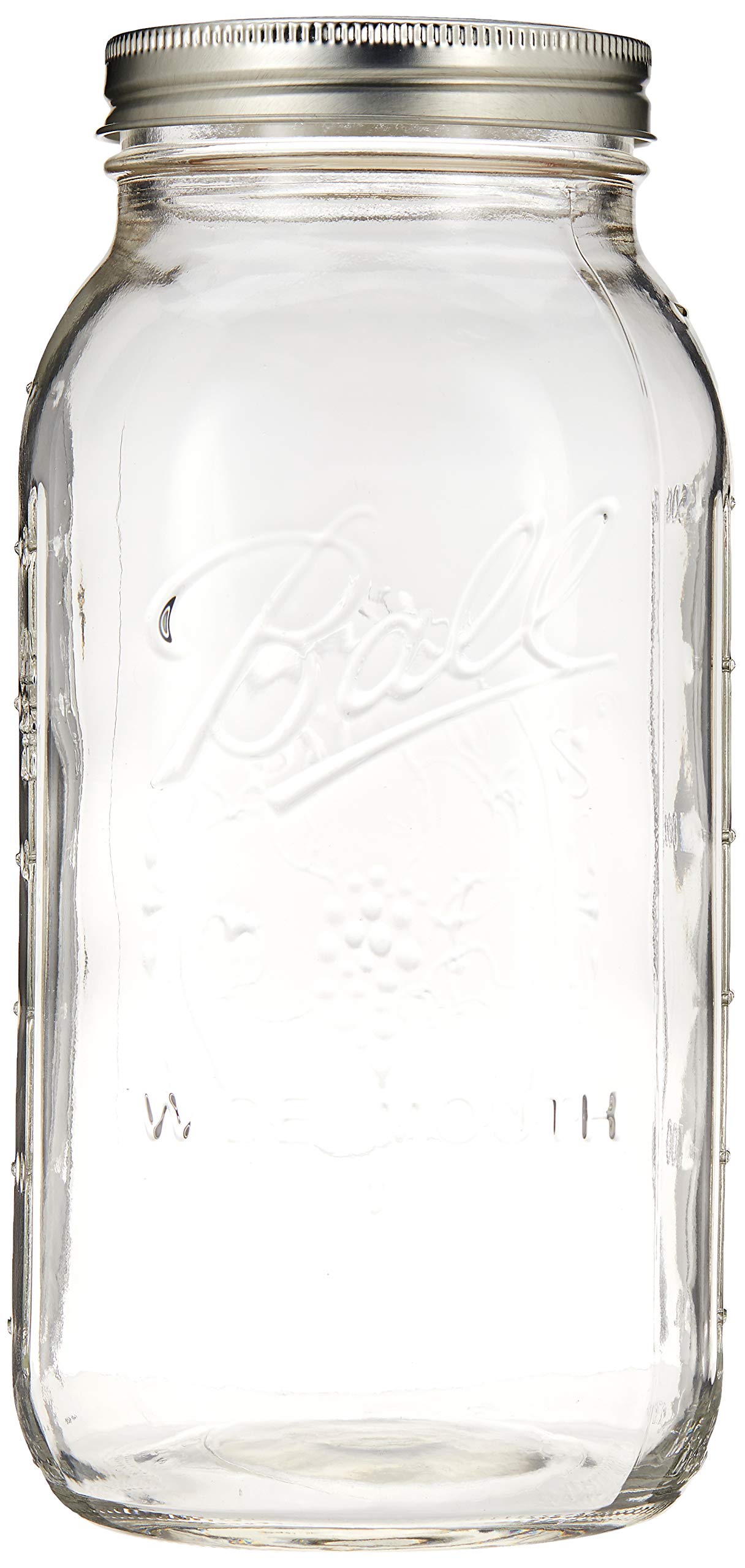 Ball® Extra Wide Half-Gallon Decorative Mason Jar with Metal Lid, Clear, 64  Ounces