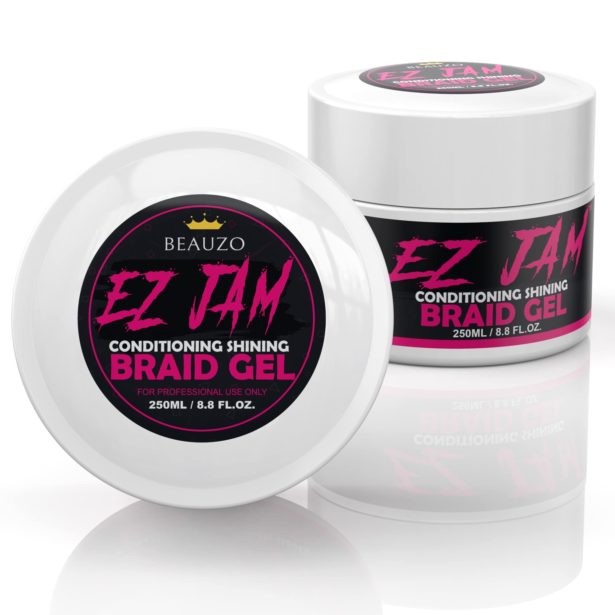 BEAUZO EZ JAM 8.8Fl Oz - The Ultimate Braiding Gel Braid Gel Jam