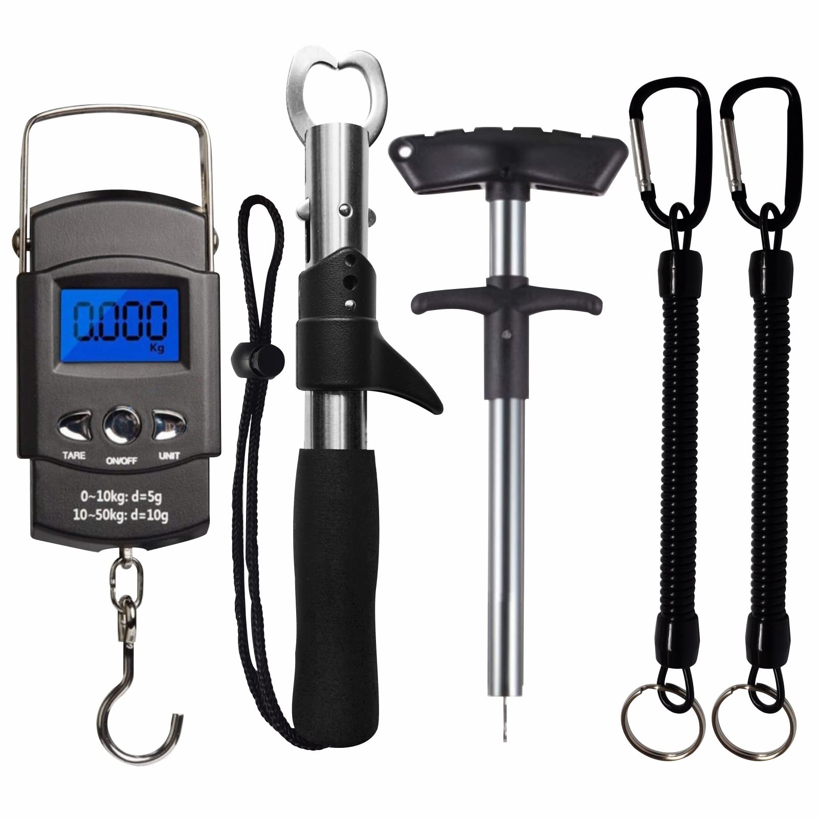 Floating Fishing Lip Gripper Handheld Digital Fish Scale 99lb/45kg, Hook  Remover,lanyards Multi-Tools Kit