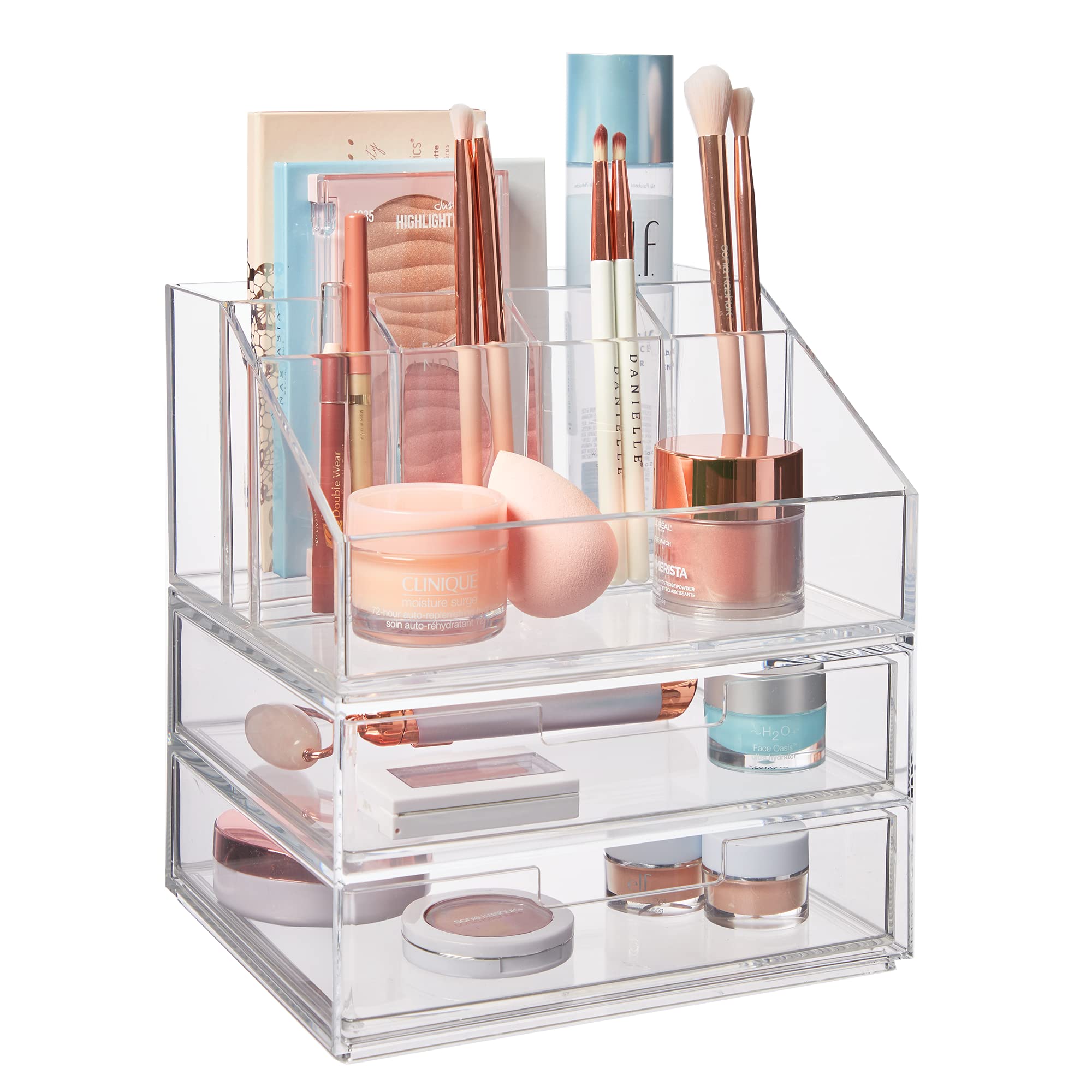 STORi 6-Piece Stackable Clear Drawer Organizer Set | Multi-size Trays |  Small