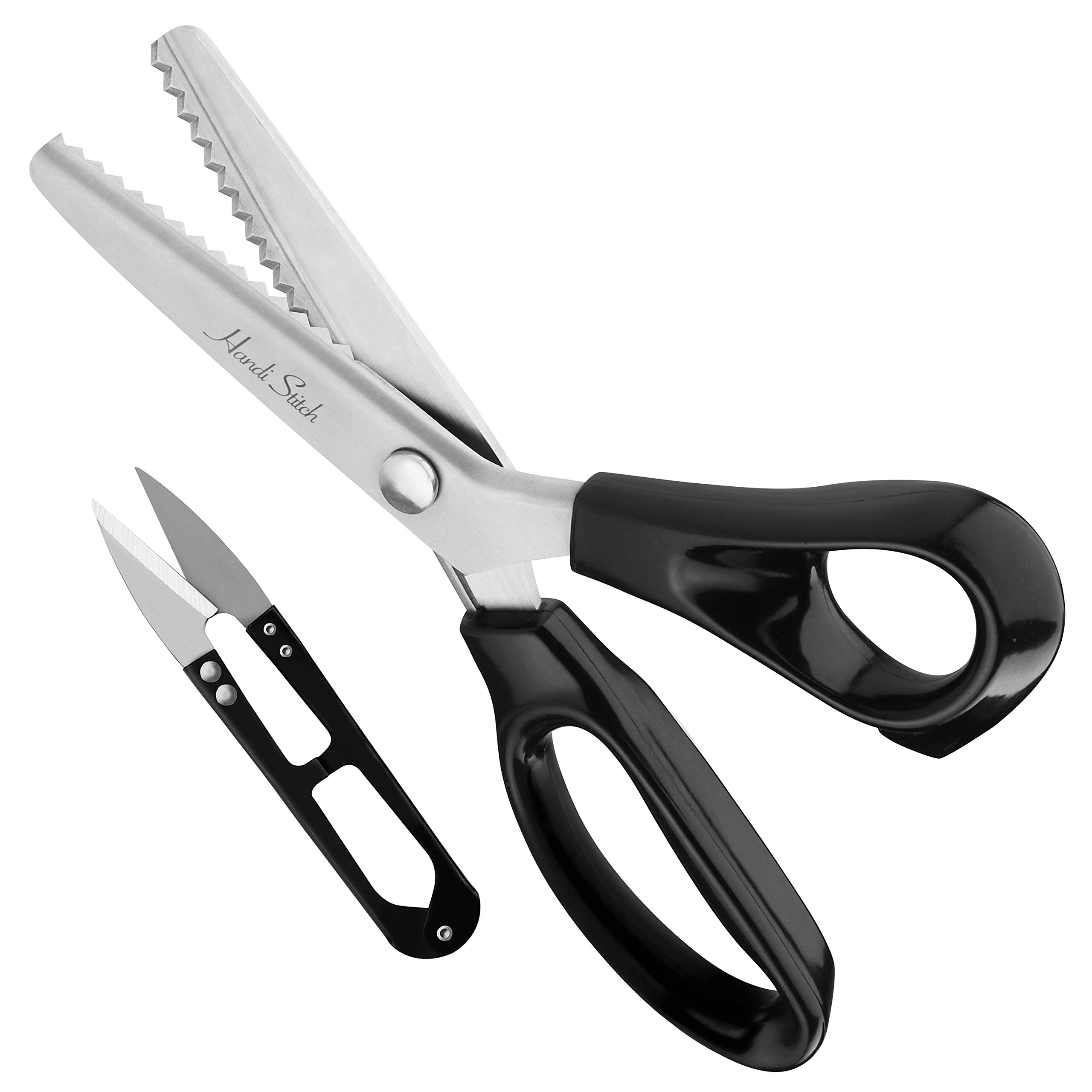 Stainless Steel Pinking Shears Sewing Scissor Fabric Leather Craft