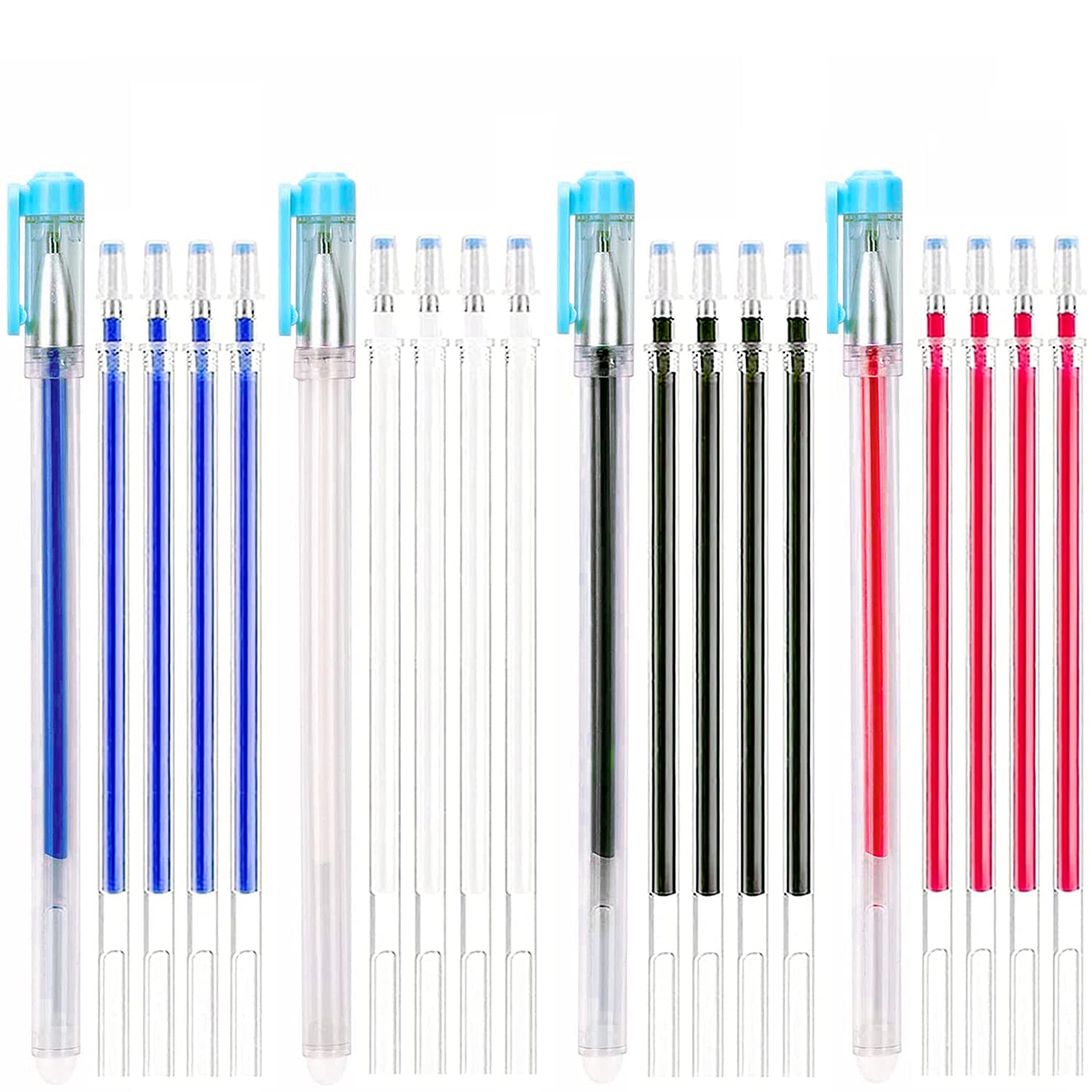 Heat Erasable Pens 4 Pieces Fabric Marking Pens with 20 Refills for Quilting  Sewing Dressmaking Fabrics