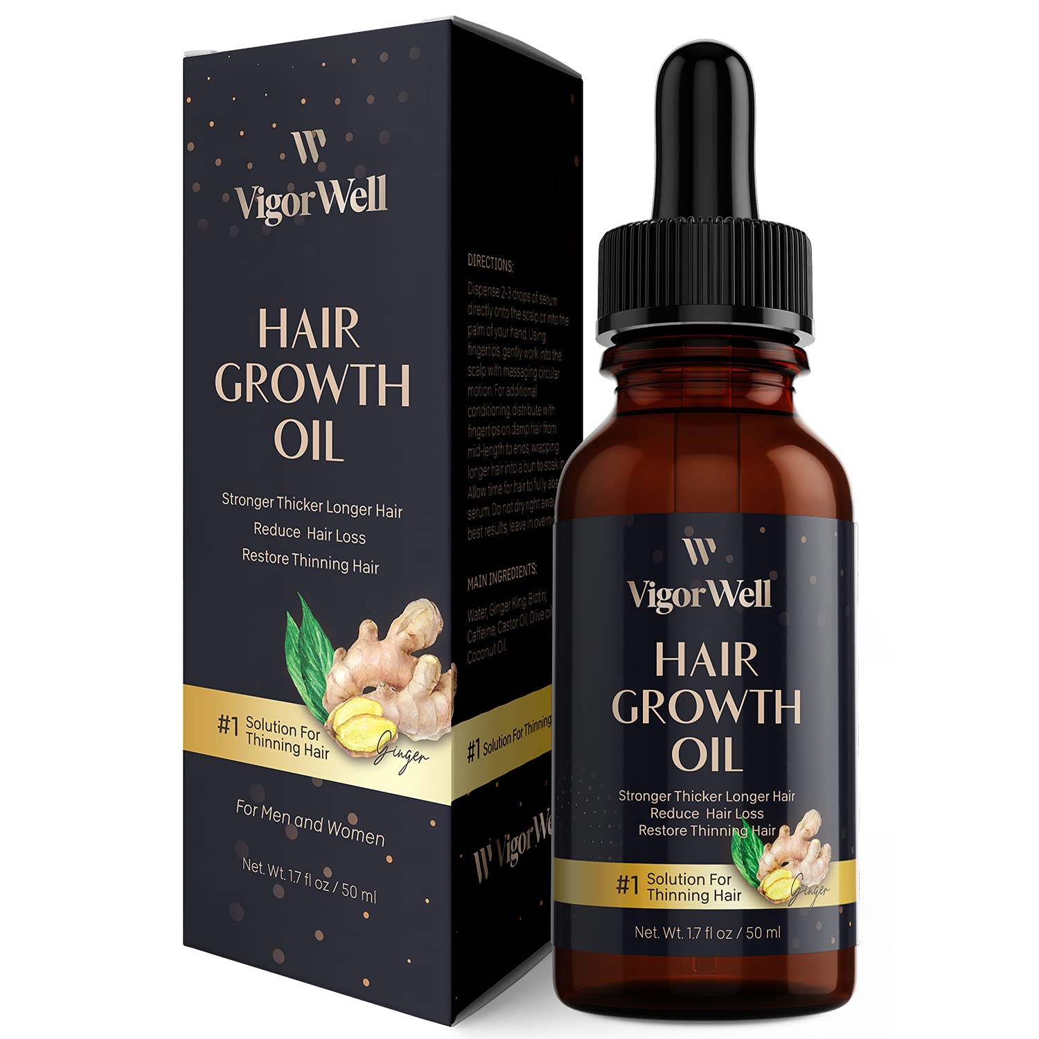 Hair Growth Serum Ginger Hair Growth Oil Ginger Prevent Hair Loss and  Natural Serum for Thicker,