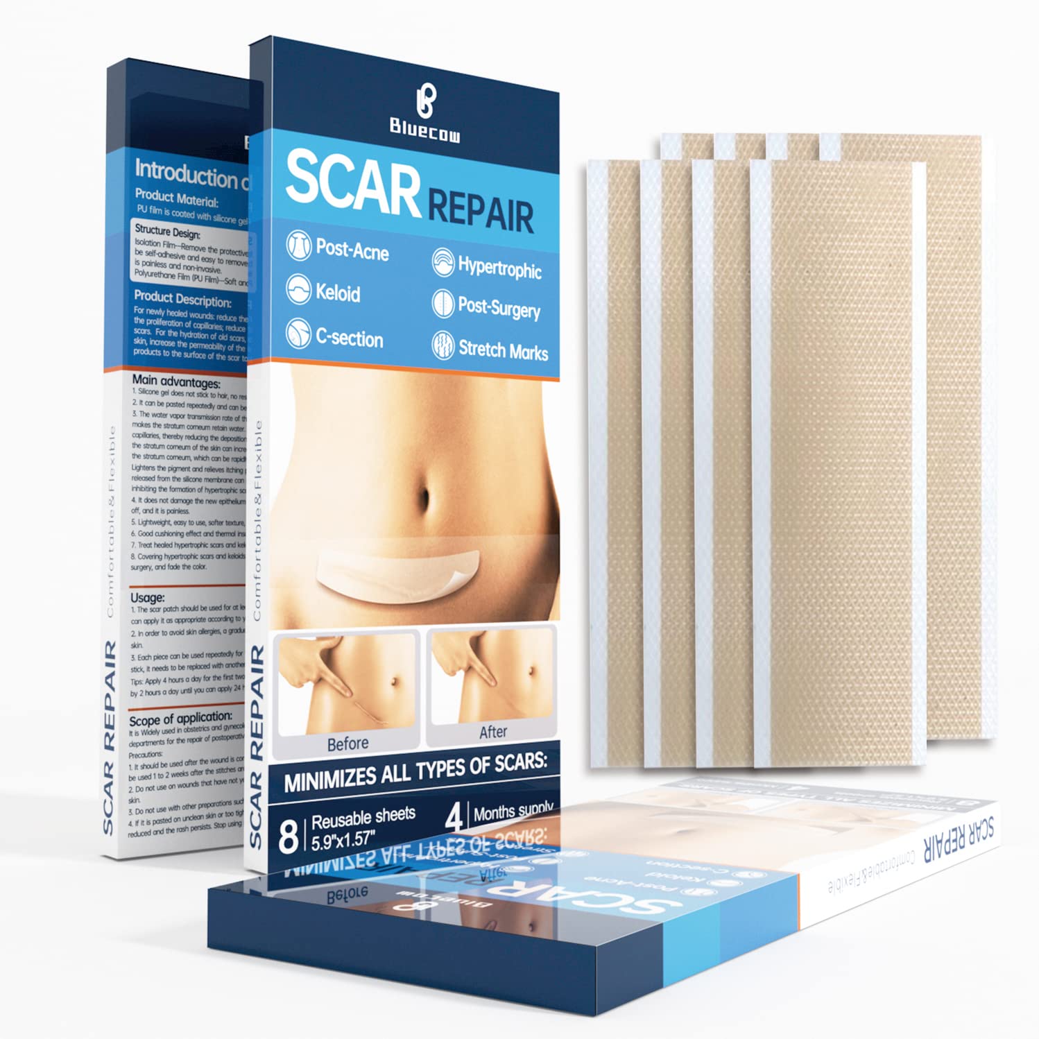 Silicone Scar Strips  Post-Surgical Accessories - The Marena Group, LLC