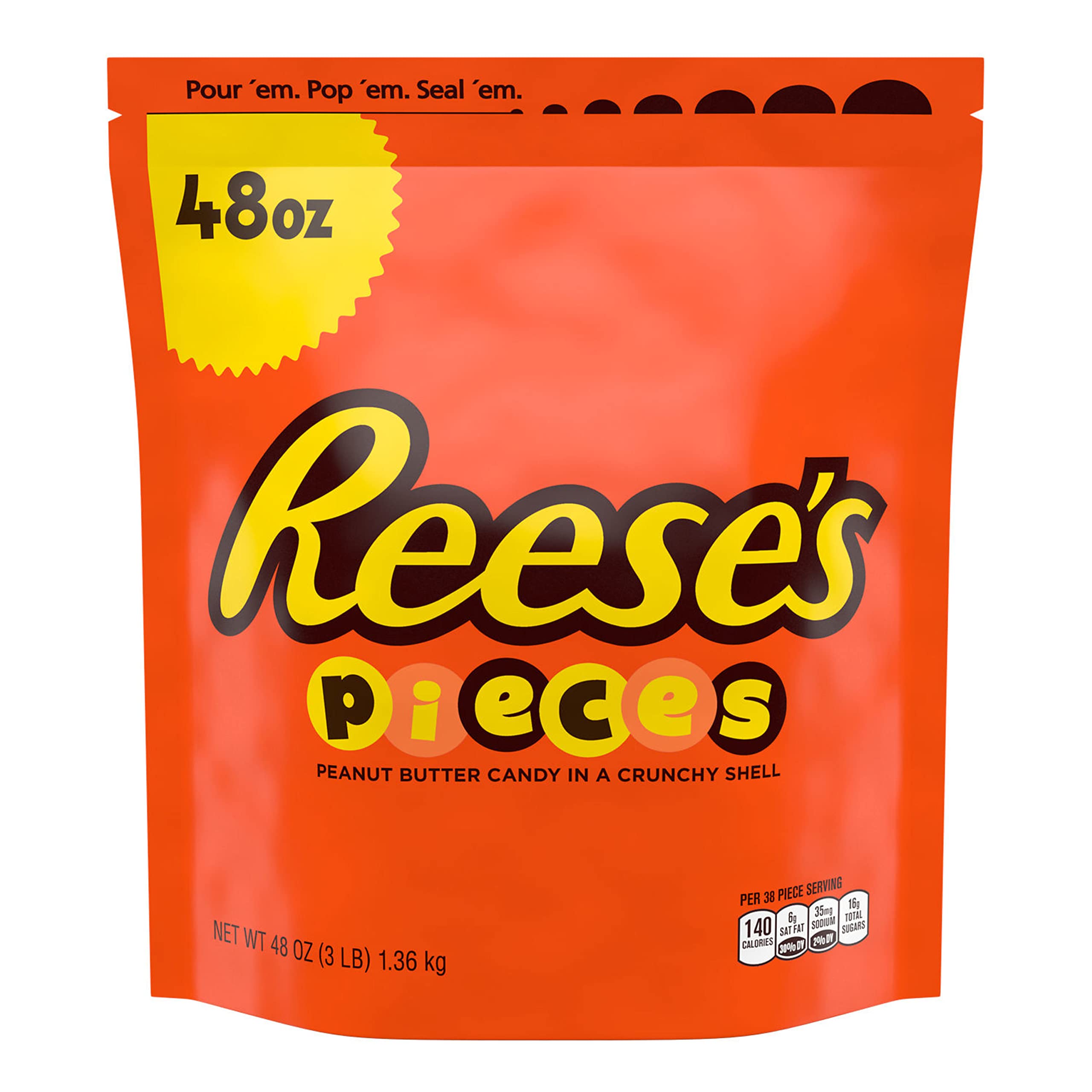 REESE'S PIECES Peanut Butter Candy, 48 oz Bulk Bag