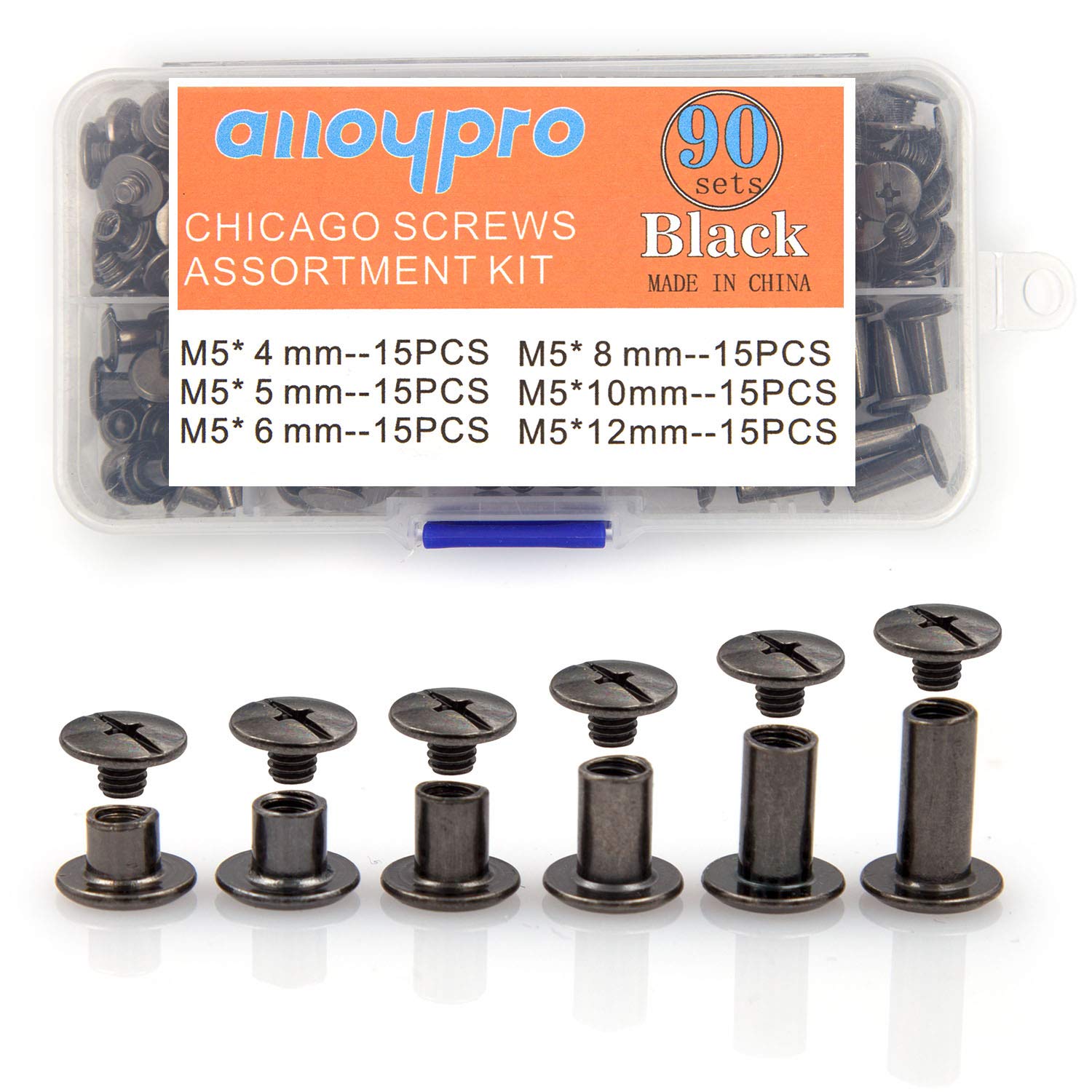 3/8 Stainless Steel Chicago Screws 10 Pack