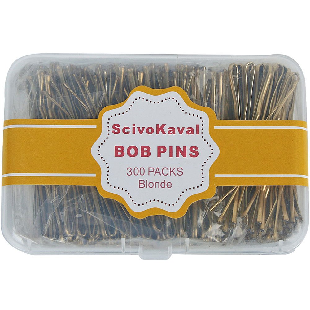 ScivoKaval Bobby Pins Bulk Champagne Gold for Blonde 300 Count Hair Bob