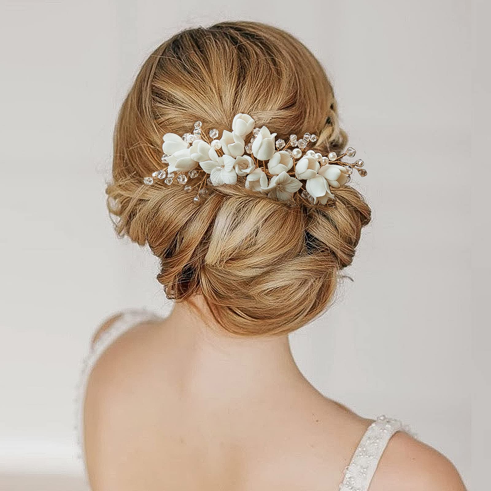 Pearl Rhinestone Crystal Bridal Hair Accessories Women Hair Comb