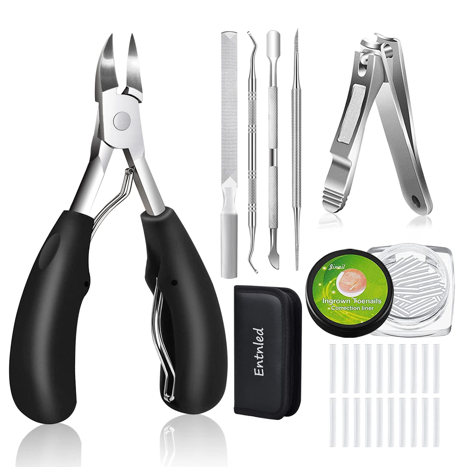 Ingrown Toenail Tool Kit, Professional Podiatrist Nail Clippers Set for Ingrown Toenail Treatment Corrector, Thick Toenail Ingrown Toenail Tool Kit, Professional Podiatrist Nail Clippers Set for Ingrown Toenail Treatment Corrector, Thick Toenail