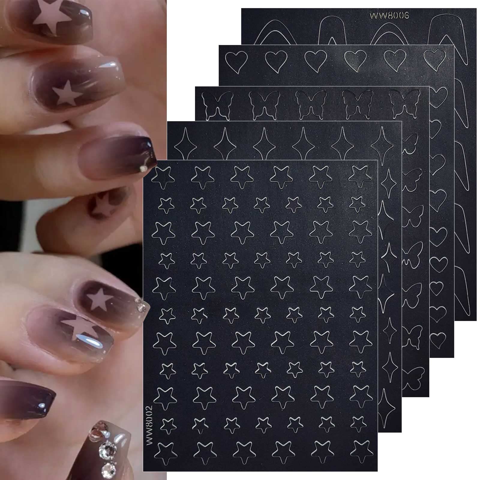 Whats Up Nails - Love Letters Stencils