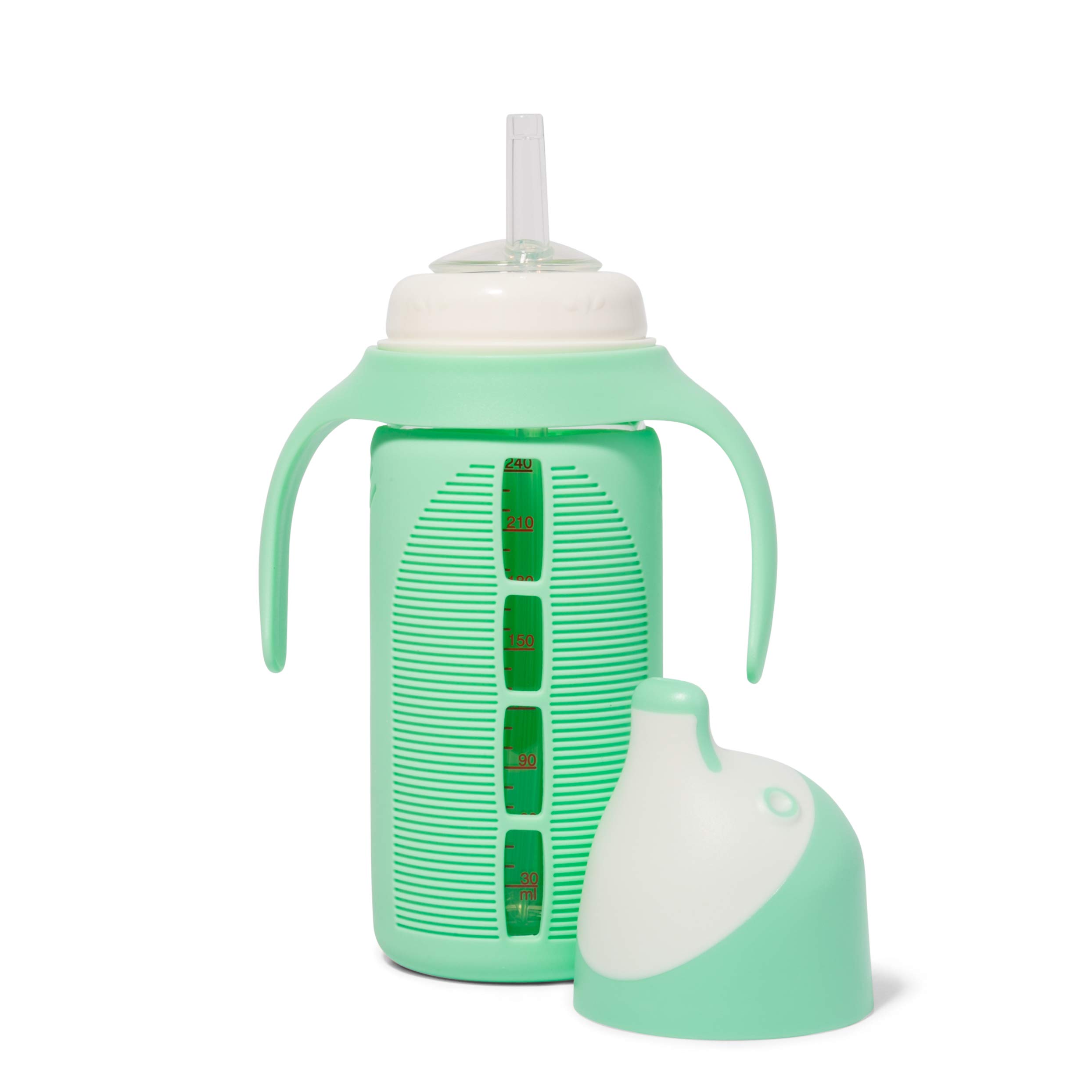 Toddler Sippy Cup With Straw Lid And Handles, Silicone Spill Proof