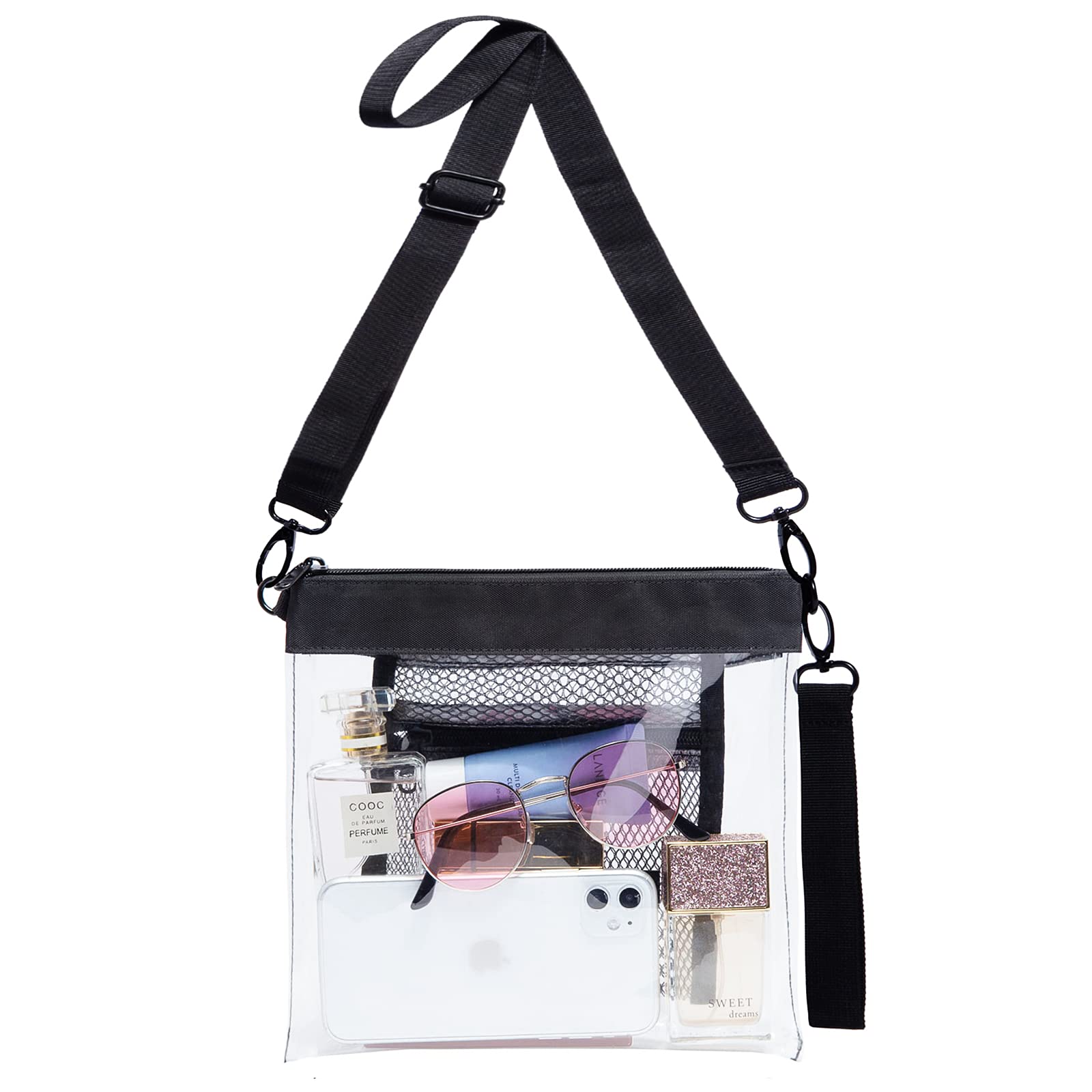 Clear Crossbody Bag, Stadium Approved Clear Purse Bag for Concerts Sports  Events