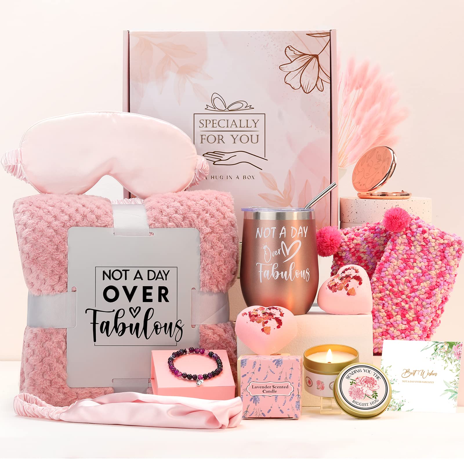 Get Well Soon Gifts for Women-Care Package for Women-Mom Birthday Gifts for  Women-Self Care Gifts for Women-Thinking of You Gifts for Women-Relaxing  Spa Gifts Basket-Mothers Day Gifts-Cheer Up Gifts