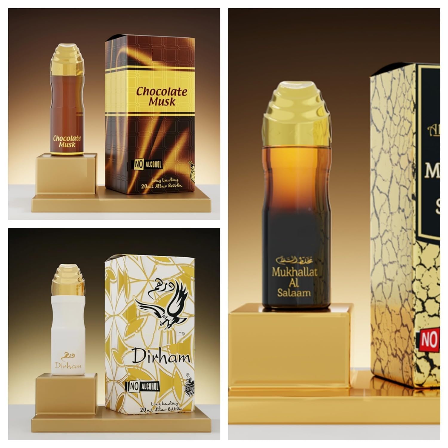 VAYUP (Pack Of 3) Ittar Itr Perfume 20-ML Unisex Attar Long Last