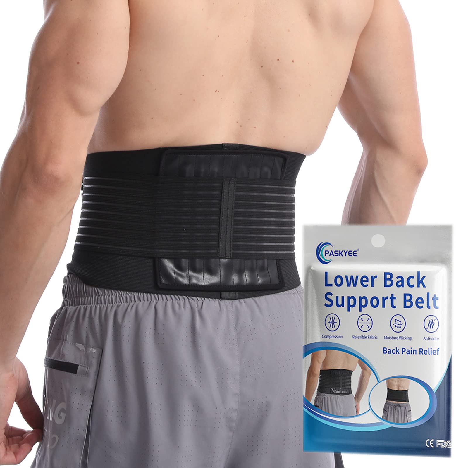 Paskyee Back Braces for Lower Back Pain Relief Sciatica Scoliosis