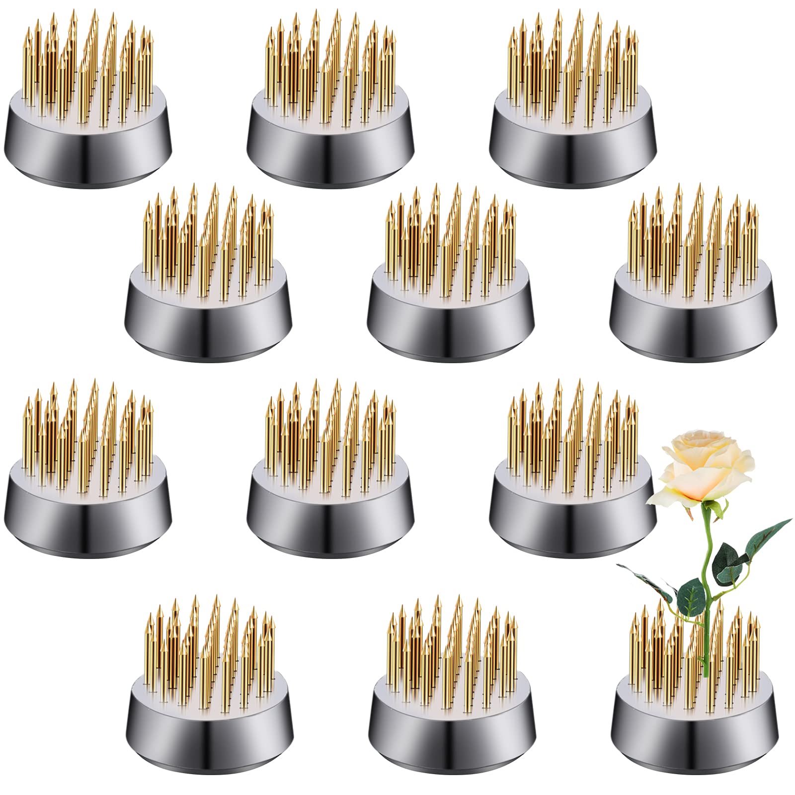 1pc Round Flower Arrangement Holder, With Flower Picks And Fixing Tool For Floral  Arrangement, Decoration