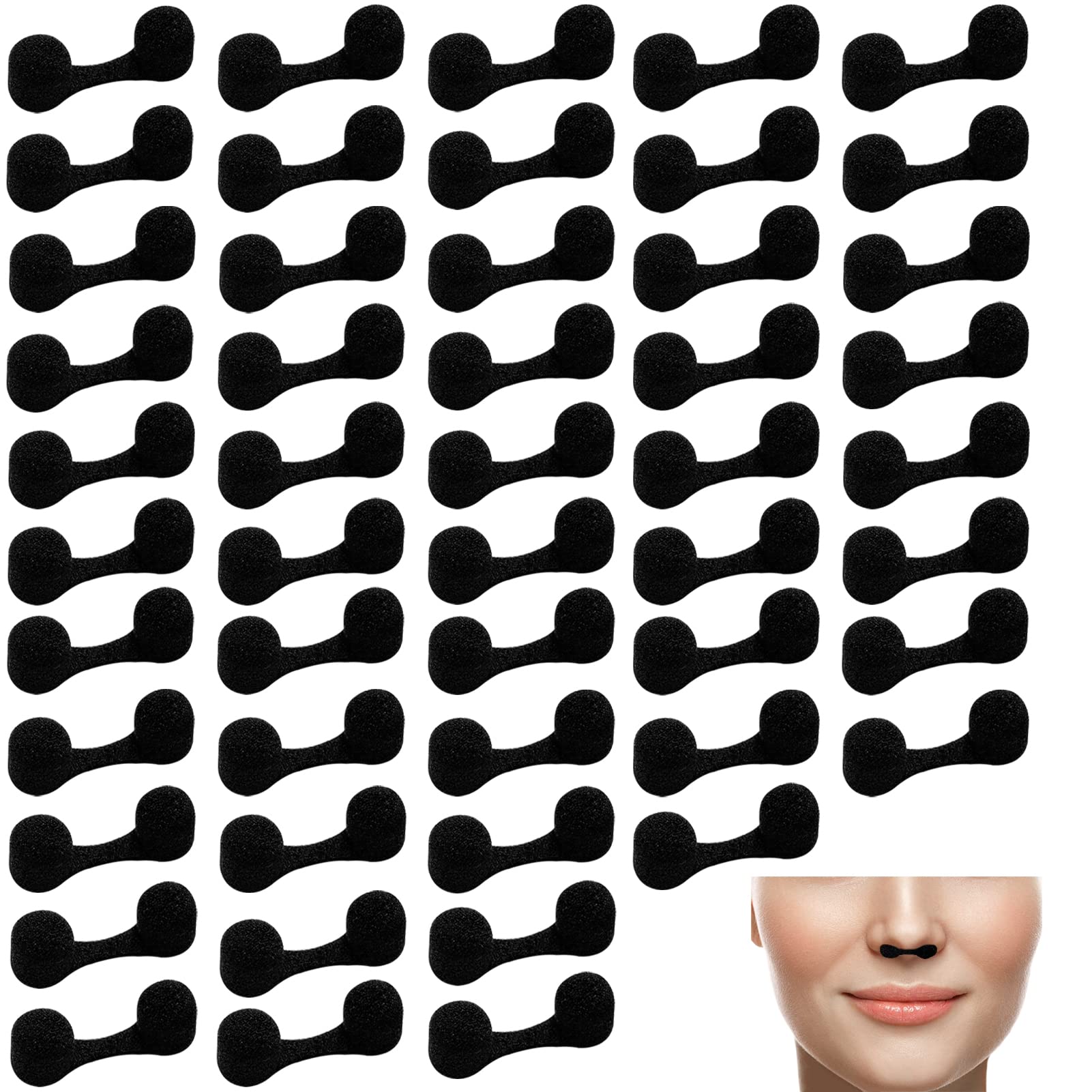 50Pcs Disposable Soft Sponge Nose Filters 25 Pairs Breathable Nose