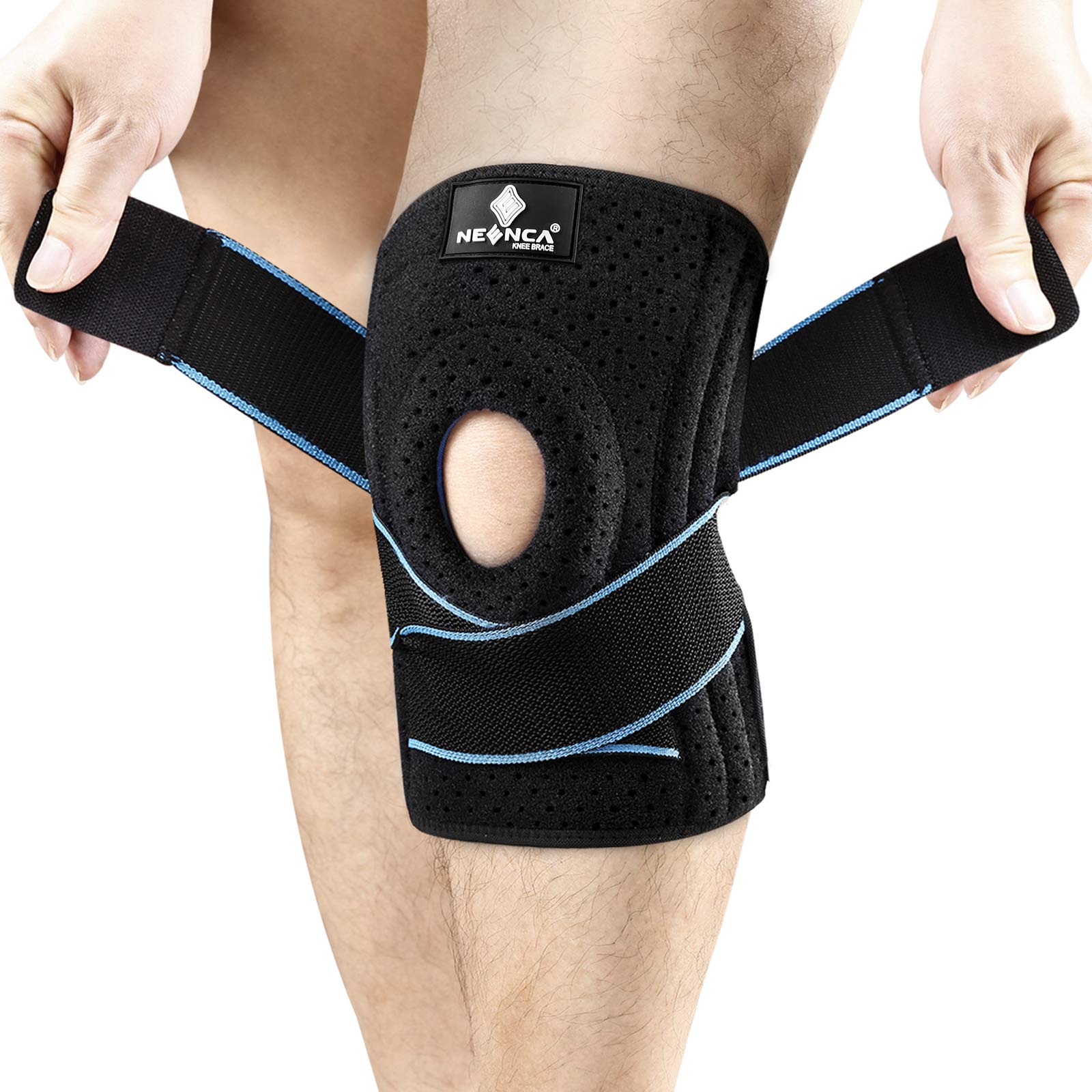 NEENCA Knee Brace with Side Stabilizers & Patella Gel Pads, Adjustable  Compression Knee Support Braces for Knee Pain, Meniscus  Tear,ACL,MCL,Arthritis, Joint Pain Relief,Injury Recovery-4 Sizes. AC-54  Large