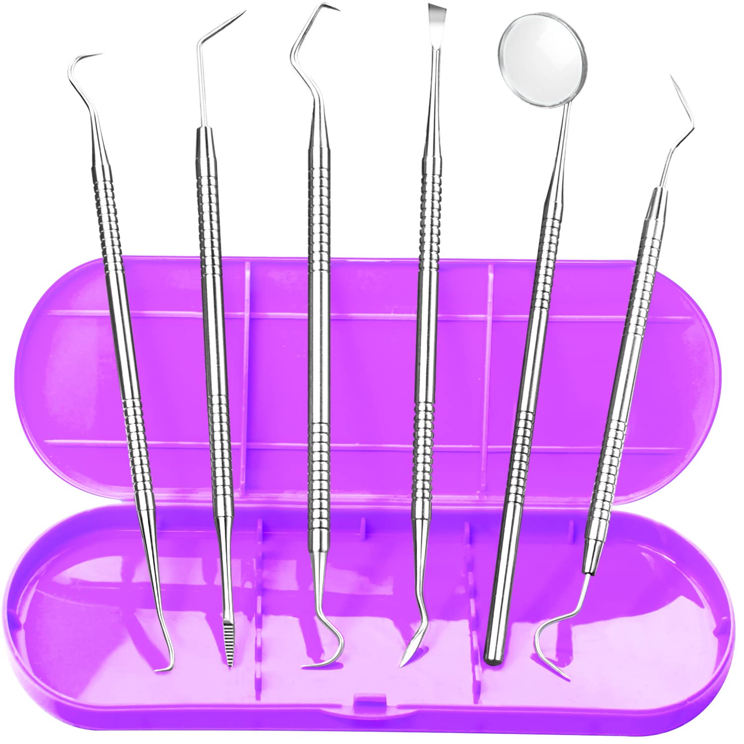 G.CATACC dental tools, 10 pack professional plaque remover teeth cleaning  tools set, stainless steel oral