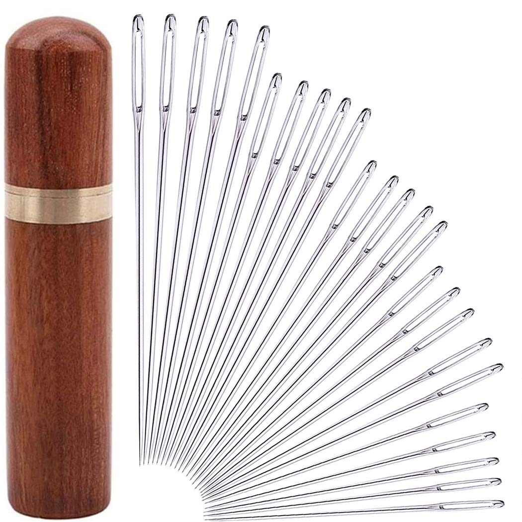 Big Eye Sewing Needles Set Stainless Steel Stitching Tools (5pcs a bottle)