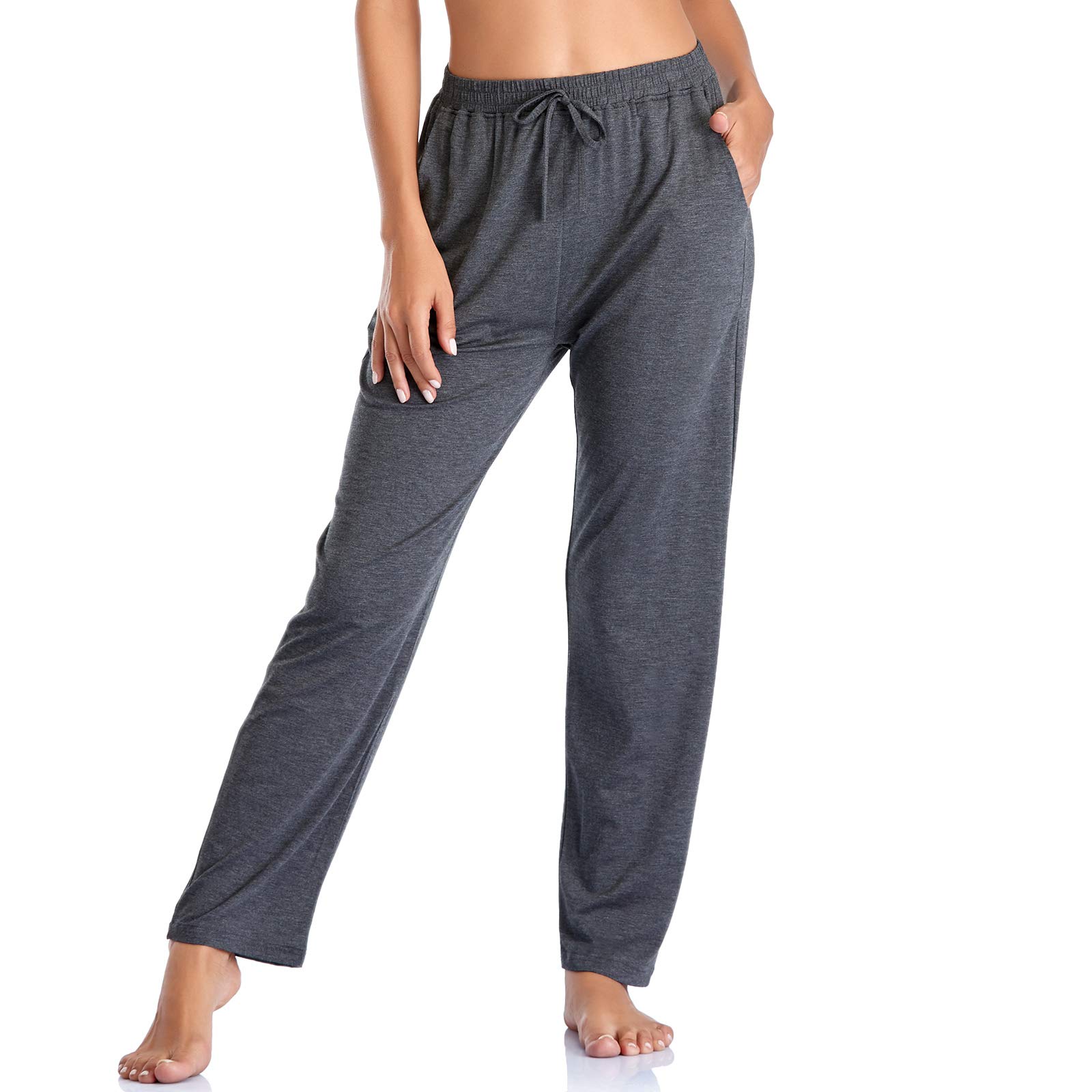 Envlon Women's Yoga Pants with Pockets Comfy Stretch Loose Wide