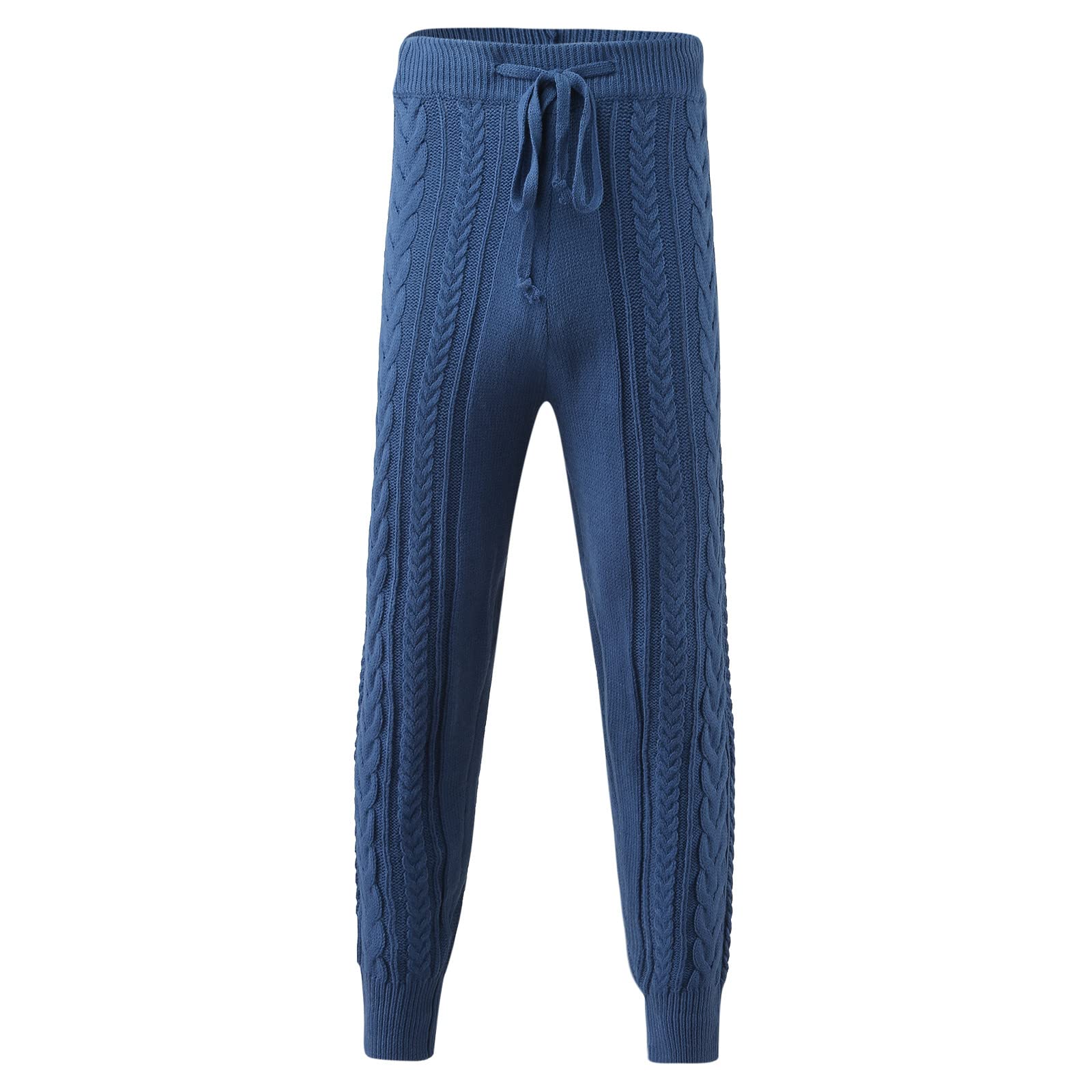 Cotton Blend Knitted Drawstring Sweatpants Loose Fit Pants - Temu