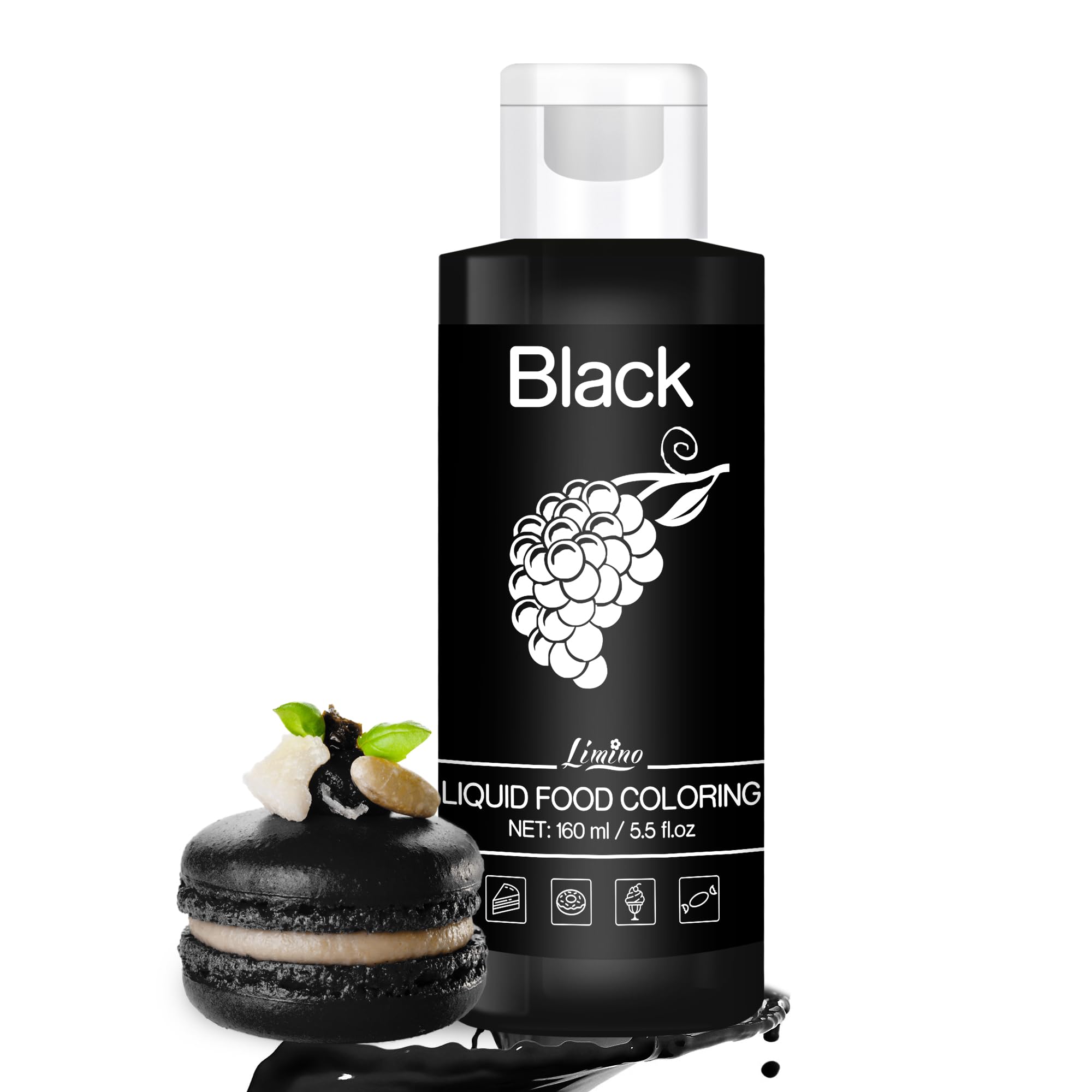 Concentrated Black Food Coloring 160ml Liquid Color For Cakes Baking Concentrated Black Food Coloring 160ml Liquid Color For Cakes Baking