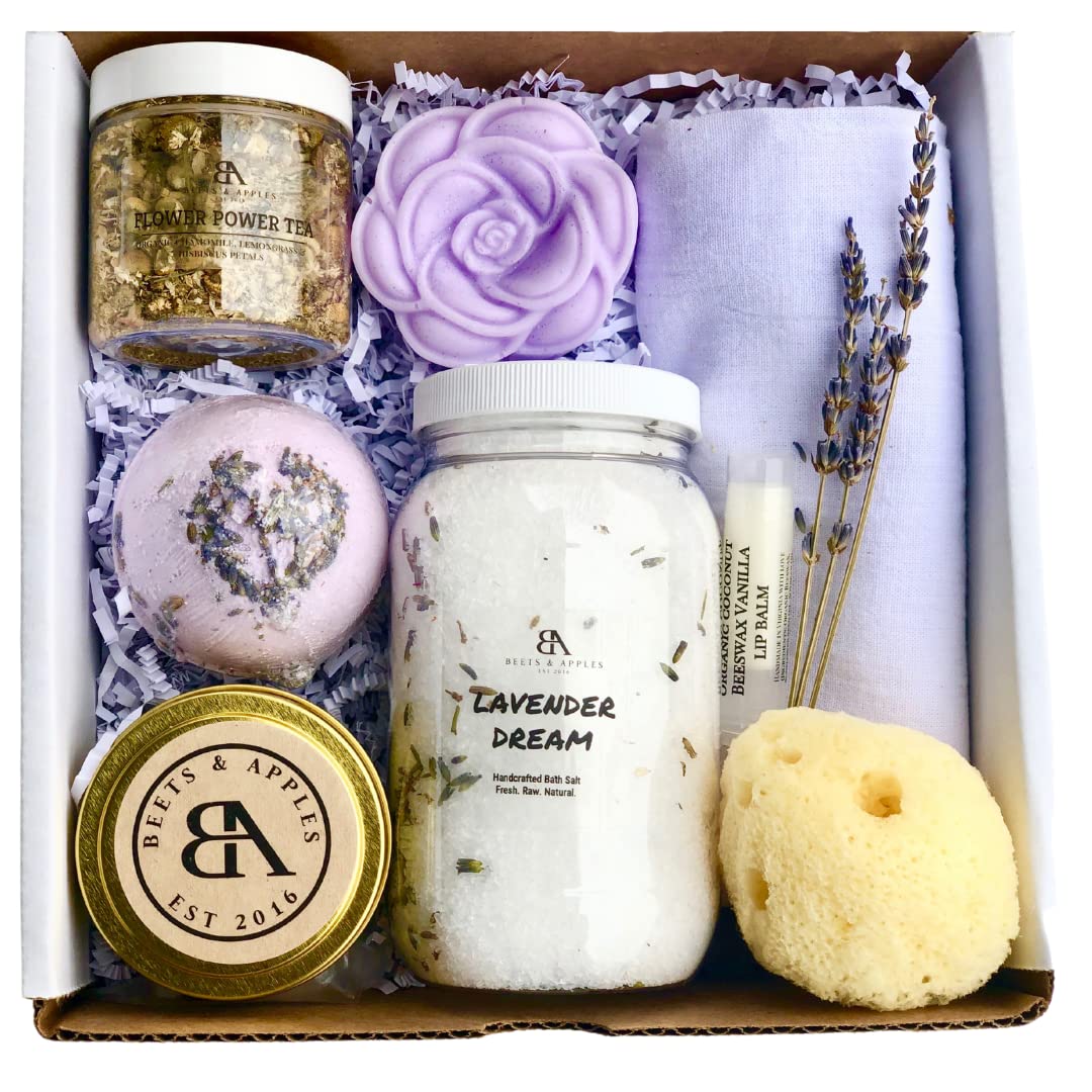 Christmas Gifts for Mom,Mom Birthday Gifts from Daughter,Personalized Spa  Body Relaxing Lavender Gifts Basket Mothers Day Gifts for Mom,Unique Gifts
