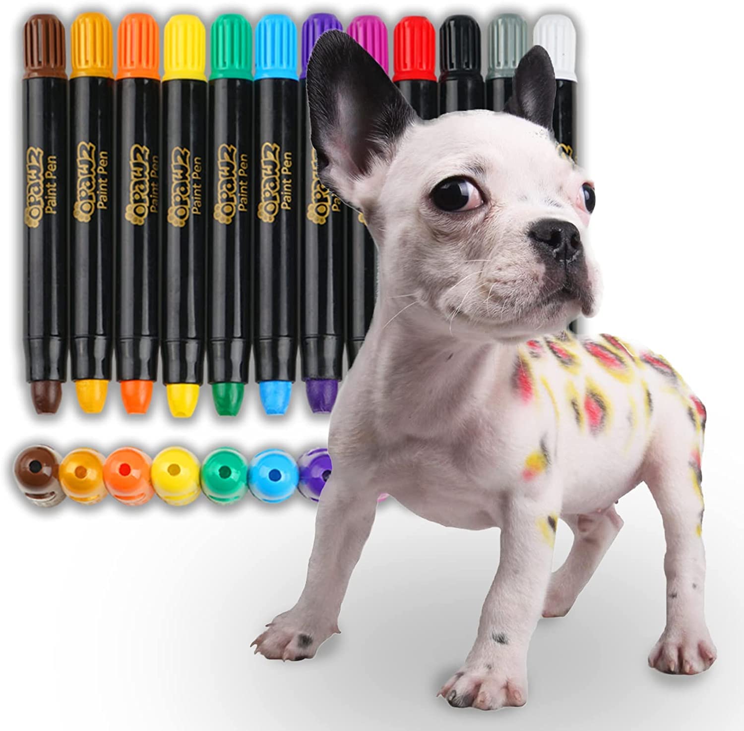 Pet Paint Pens with Glitter - Safe Temporary Pet Color [12 Colors Set] –  OPAWZ