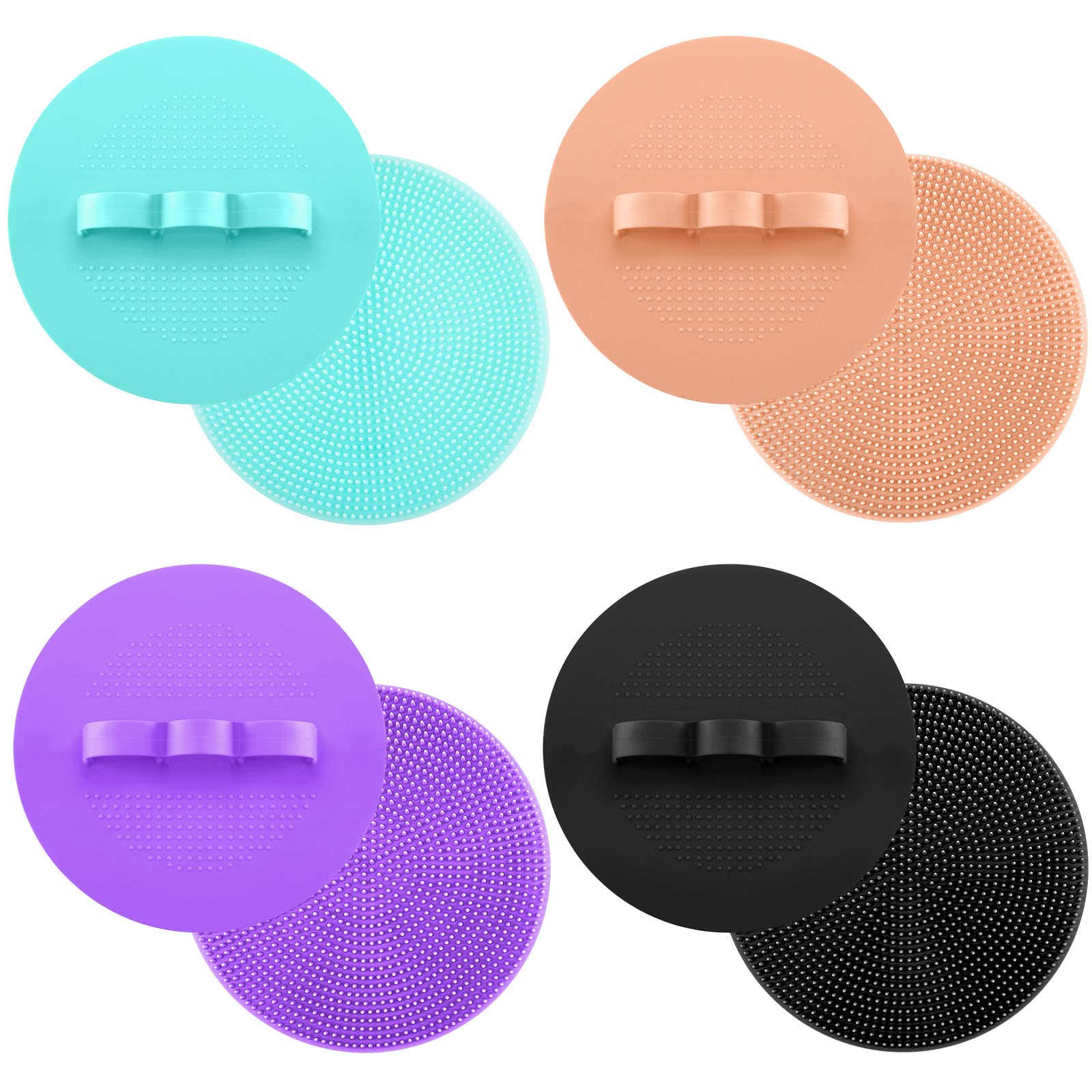 Yaomiao 8 Pcs Soft Silicone Shower Brush Body Cleansing Brush Gentle  Exfoliating and Massage Body Scrubber Dry Skin Brushing Glove Loofah for  Sensitive and Many Skin Types 4 Colors