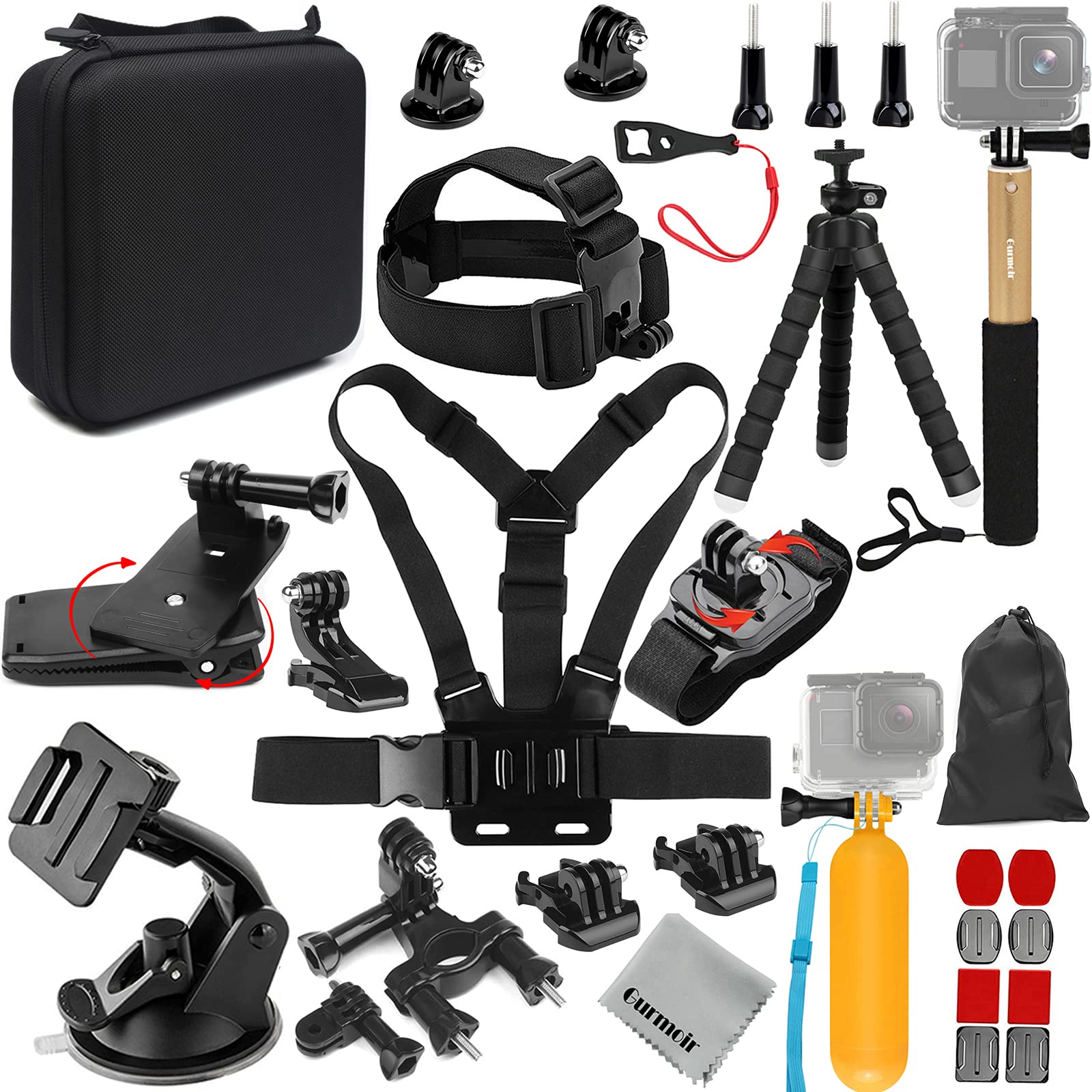  Gurmoir Accessories Kit with Waterproof Housing Case