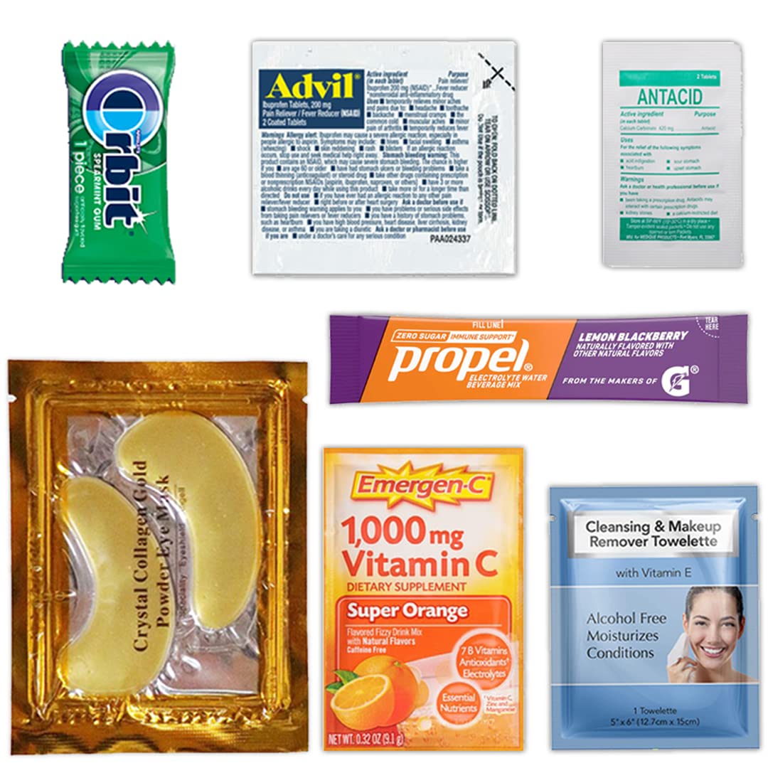 10 Sets of Bulk Hangover Kit Supplies for Bachelorette Parties