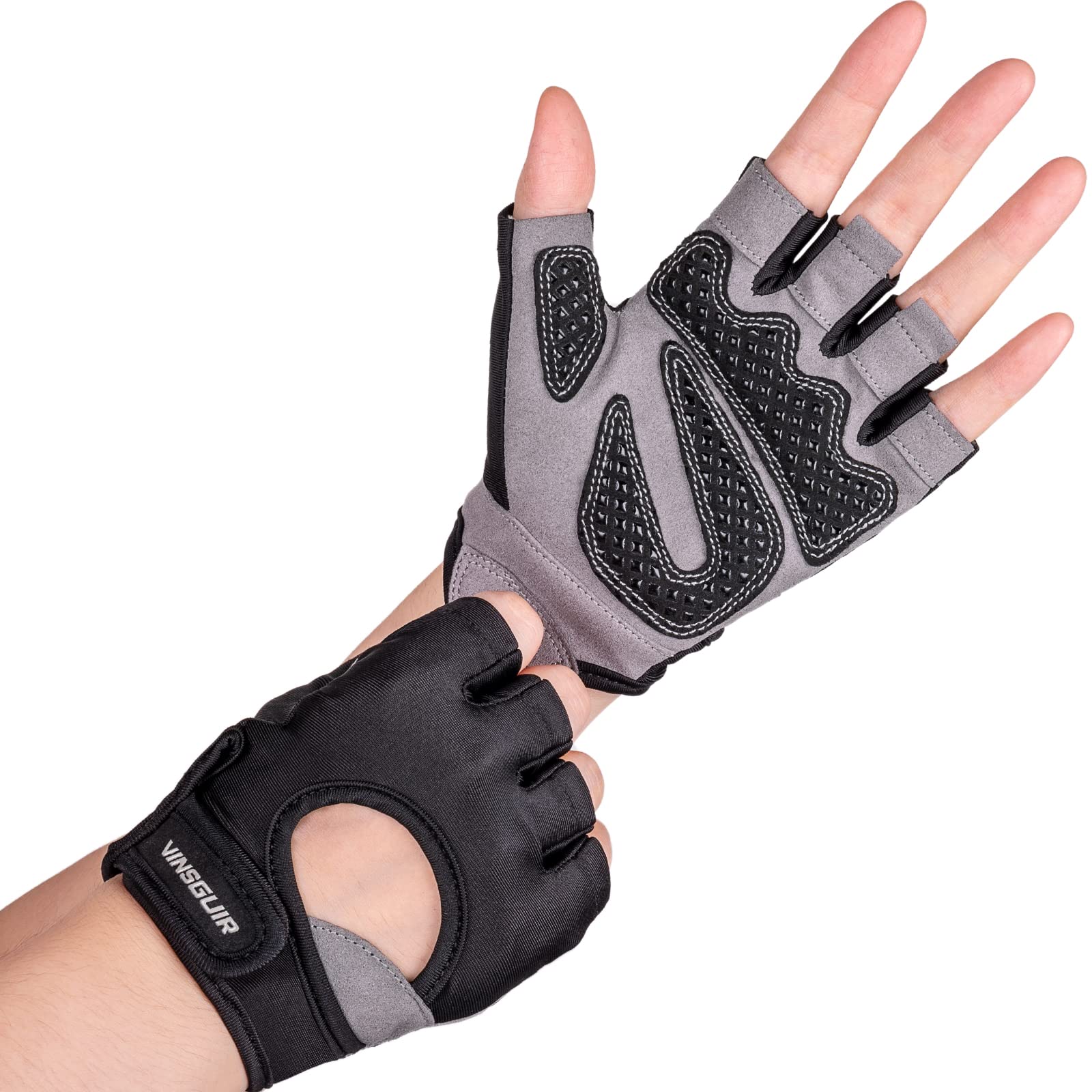 Vinsguir Workout Gloves for Men and Women Fingerless Weight